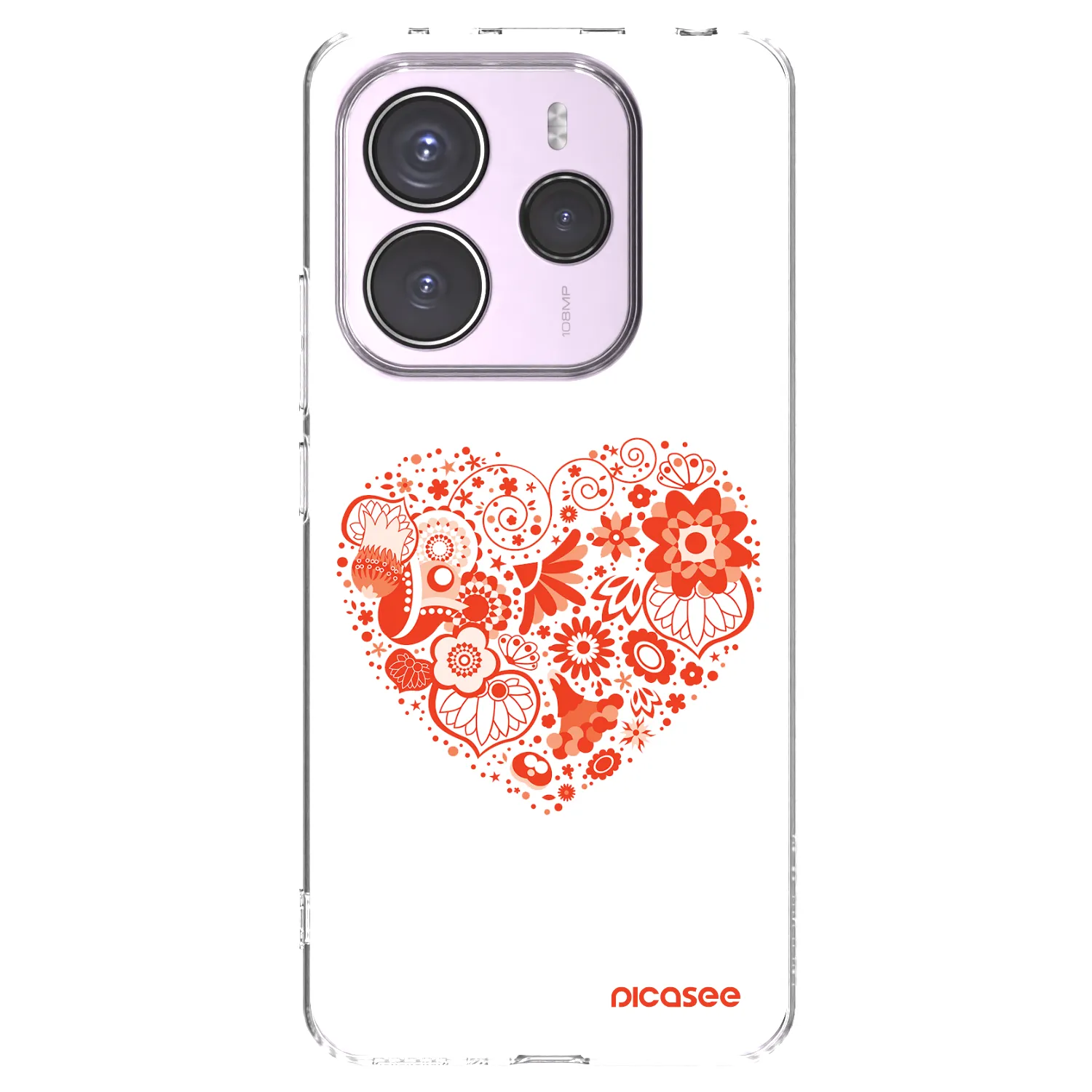 Picasee silikonska prozirna maskica za Xiaomi Redmi Note 14 5G - Big heart