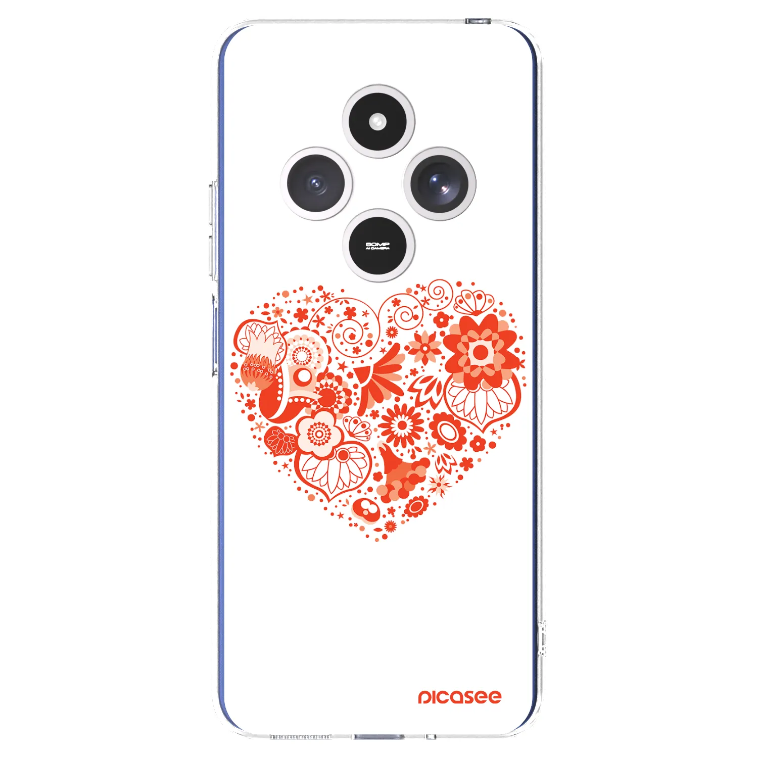 Picasee silikonska prozirna maskica za Xiaomi Redmi 14C - Big heart