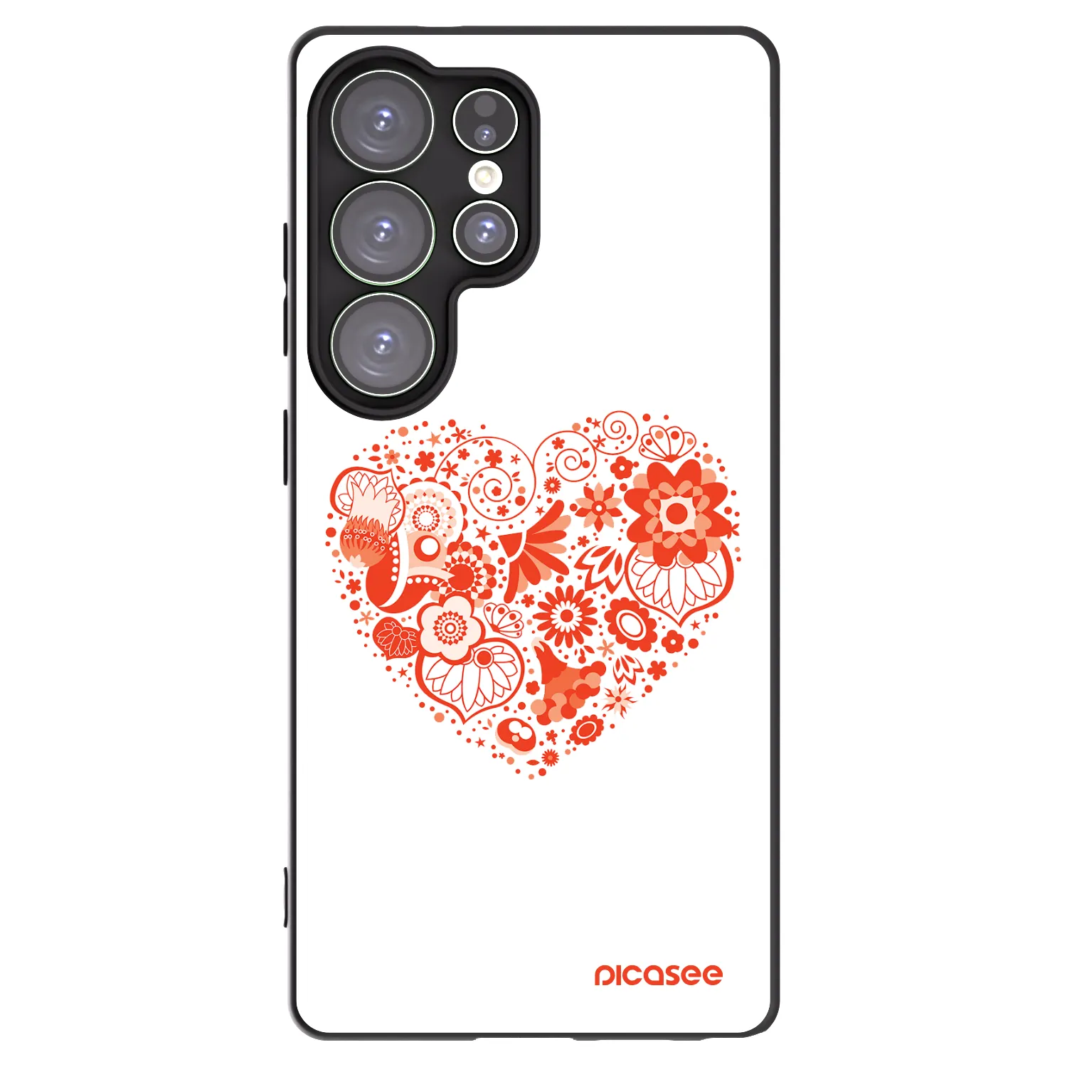 Picasee crna silikonska maskica za Samsung Galaxy S25 Ultra 5G - Big heart