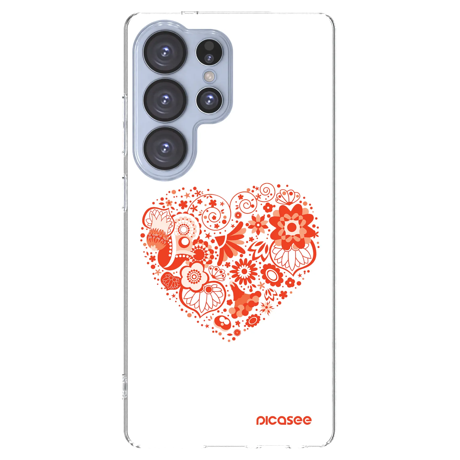 Picasee silikonska prozirna maskica za Samsung Galaxy S25 Ultra 5G - Big heart