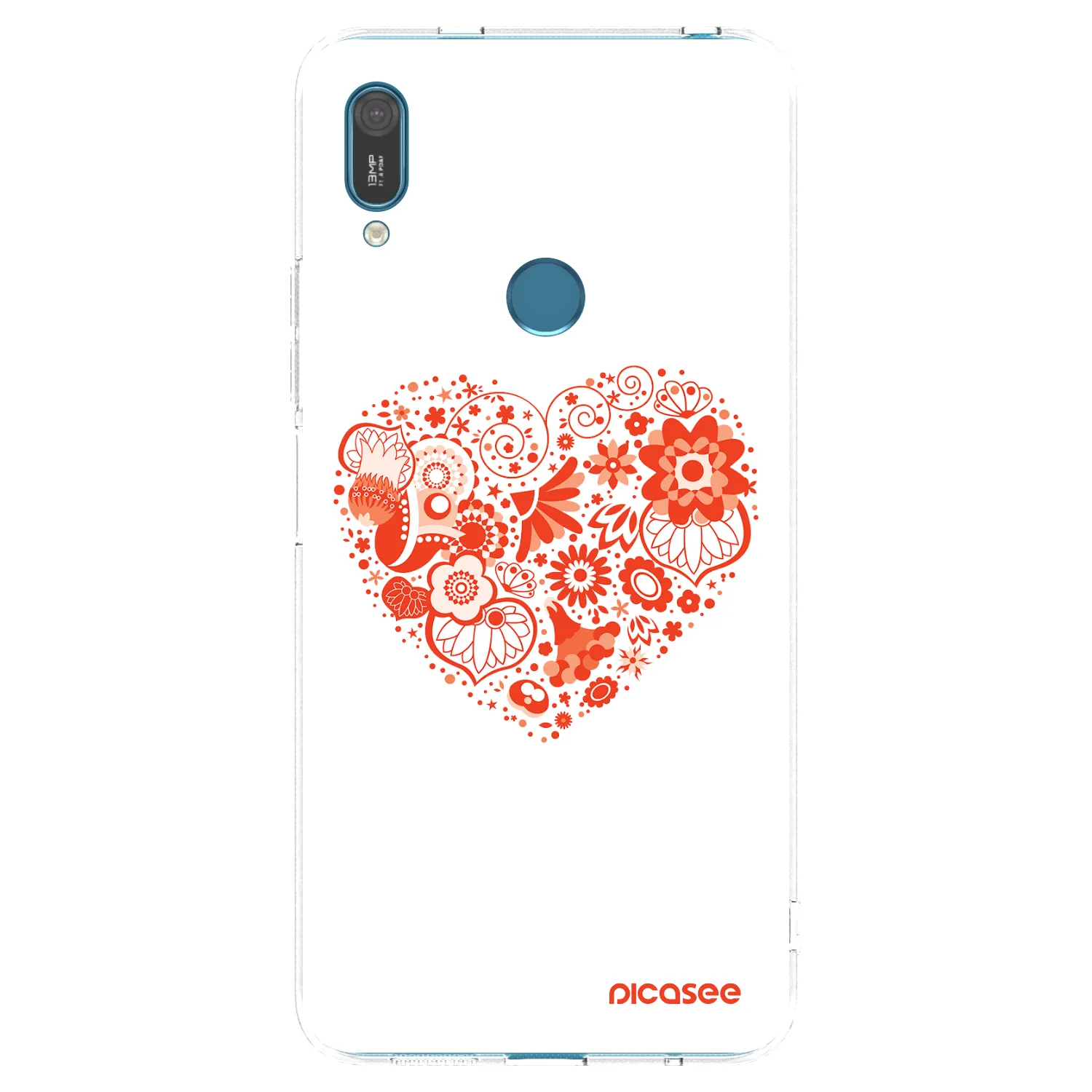 Picasee silikonska prozirna maskica za Huawei Y7 2019 - Big heart