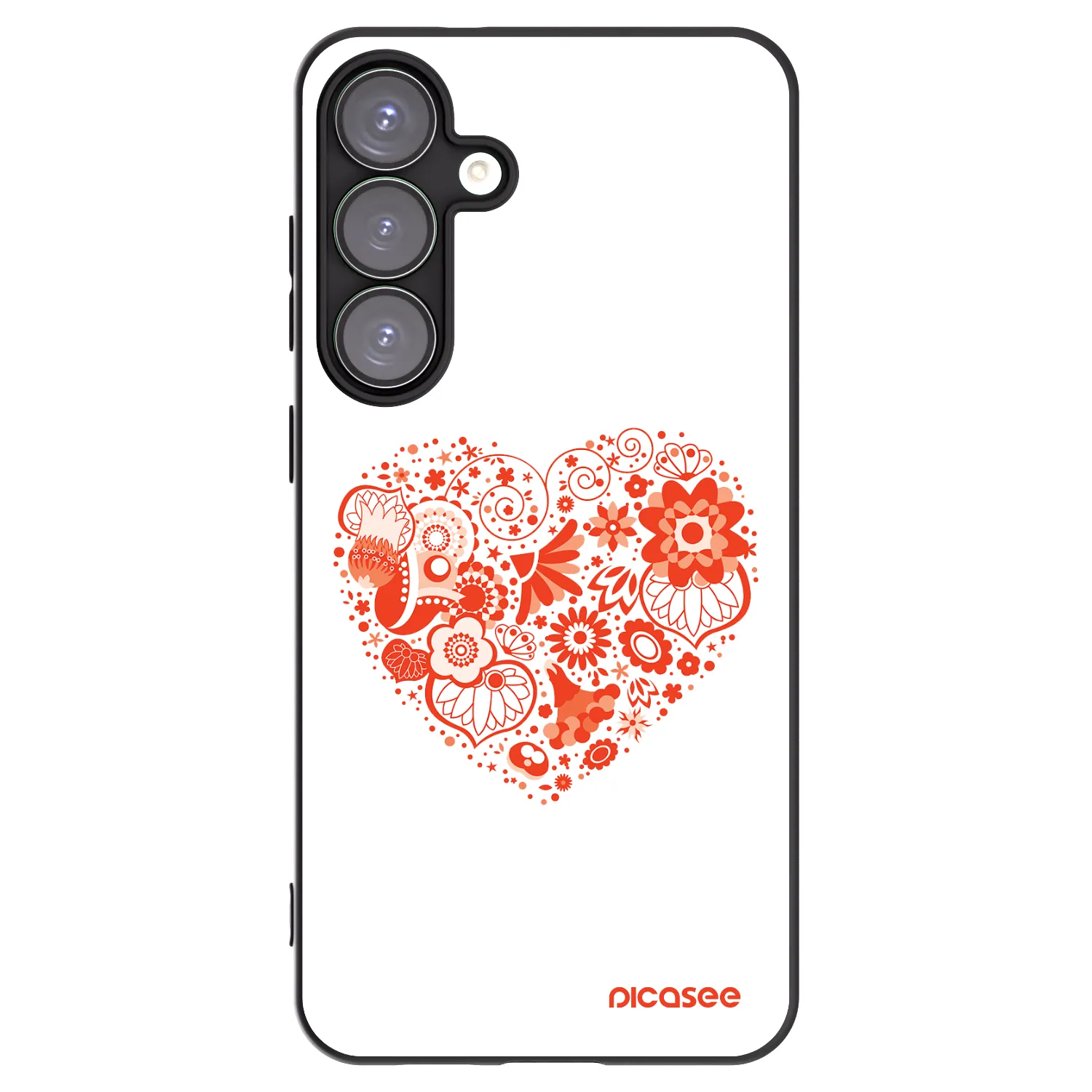Picasee crna silikonska maskica za Samsung Galaxy S25+ 5G - Big heart