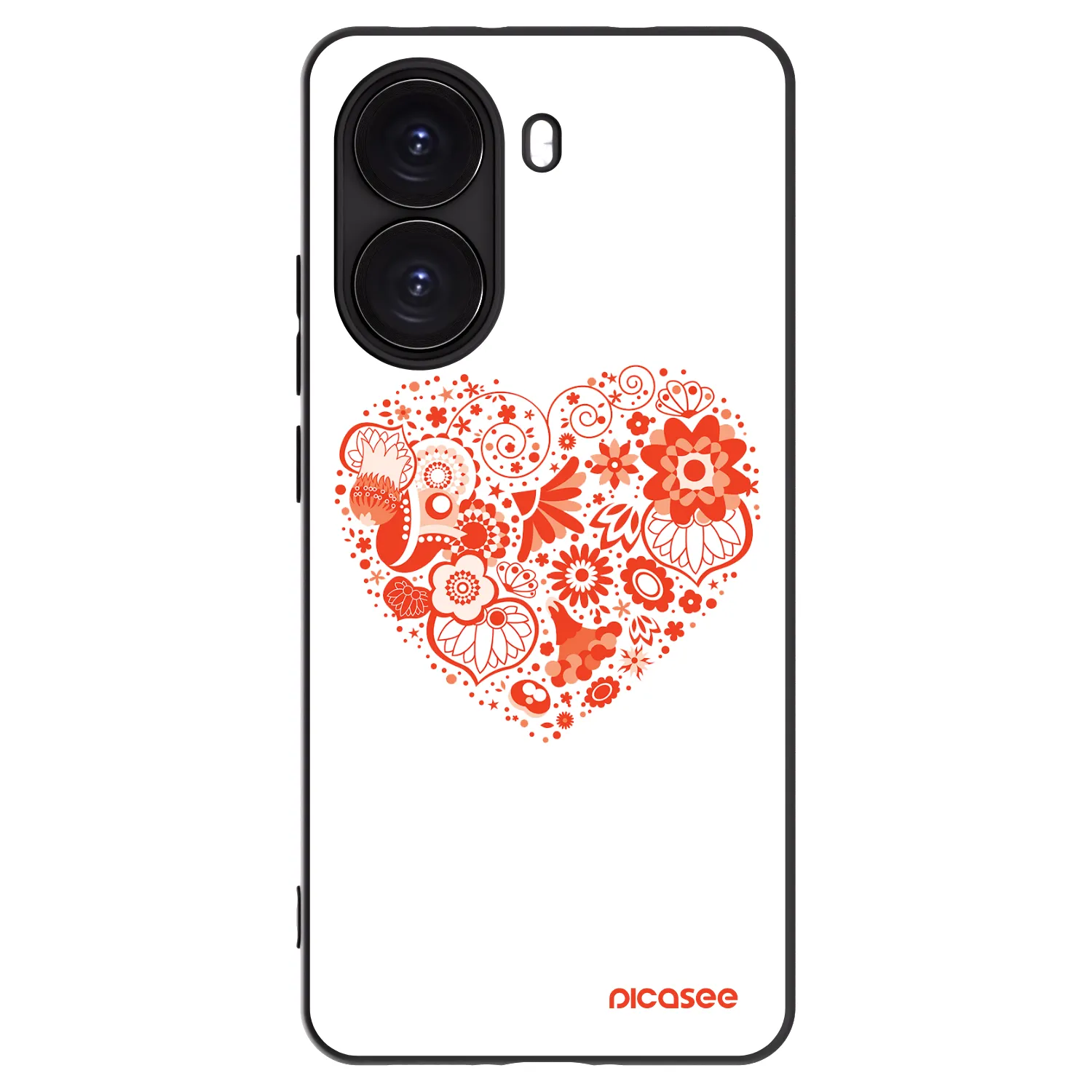 Picasee crna silikonska maskica za Xiaomi Poco X7 Pro 5G - Big heart