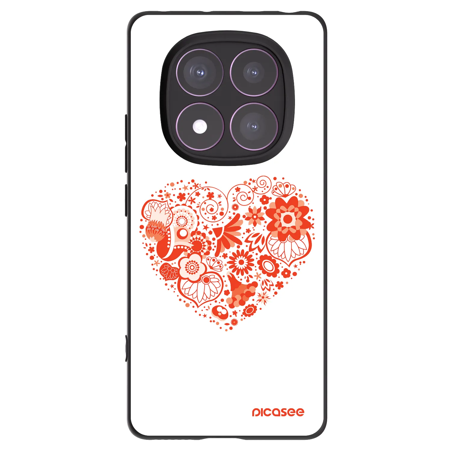 Picasee crna silikonska maskica za Xiaomi Redmi Note 14 Pro 4G - Big heart