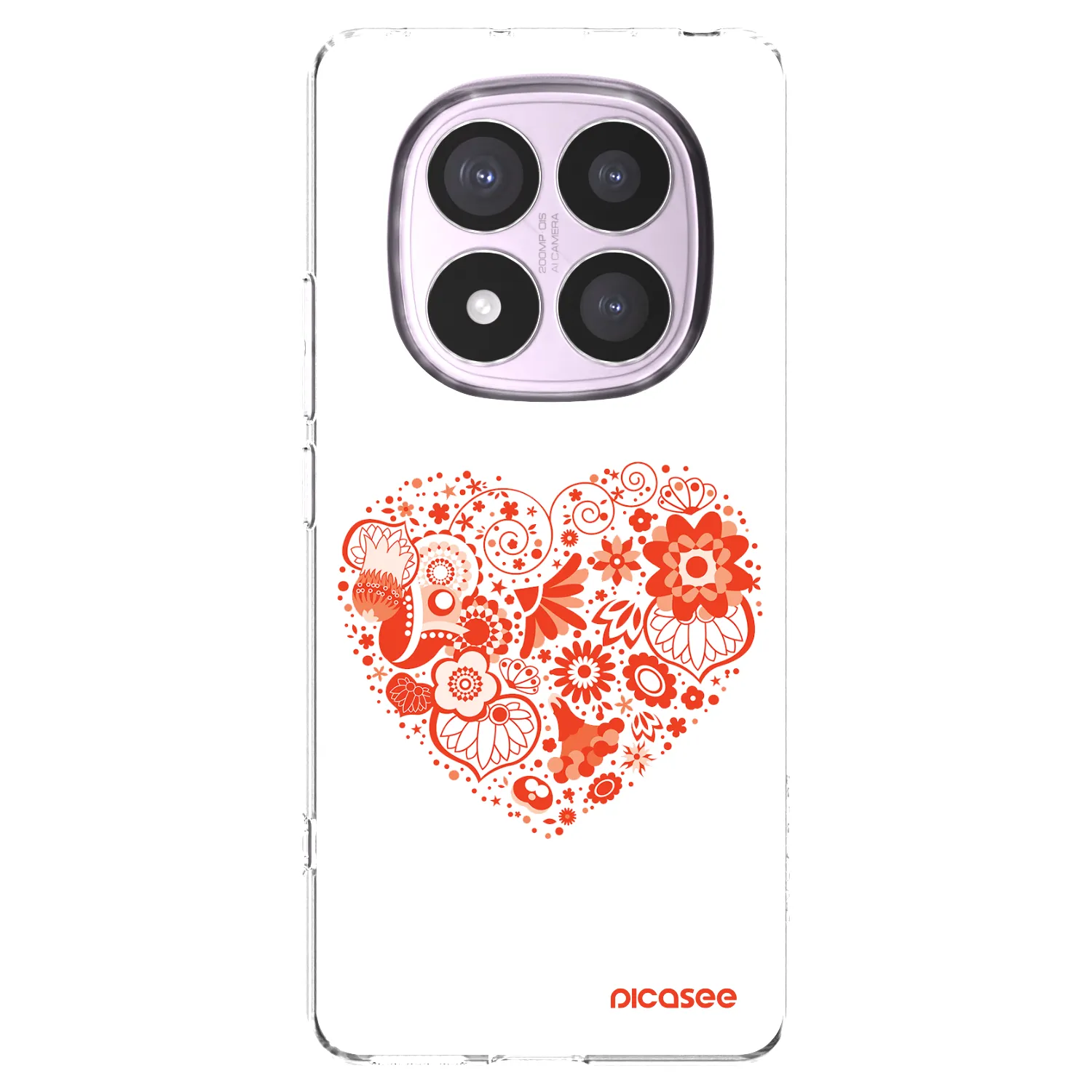 Picasee silikonska prozirna maskica za Xiaomi Redmi Note 14 Pro 4G - Big heart