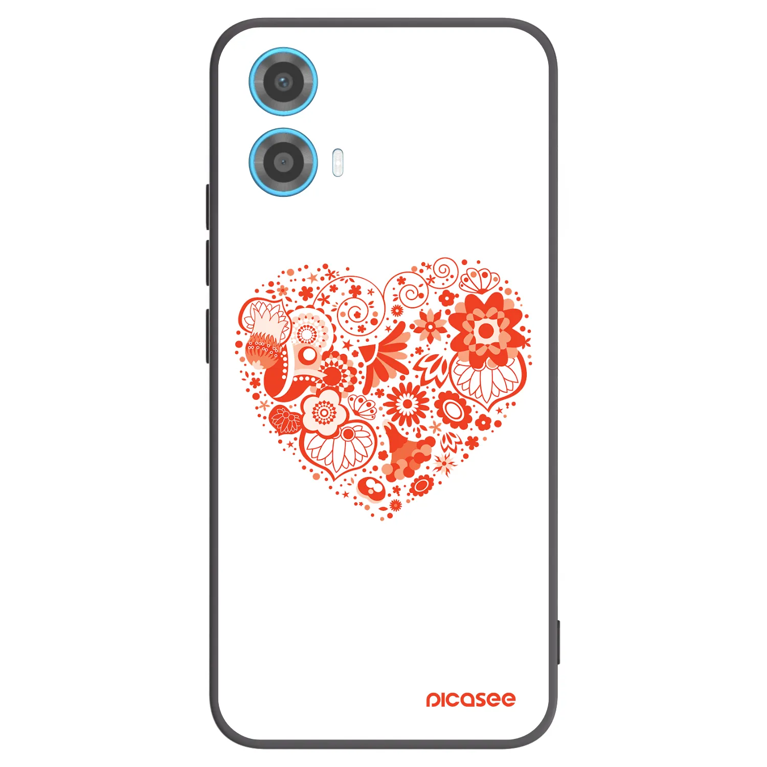 Picasee crna silikonska maskica za Motorola Moto G34 5G - Big heart