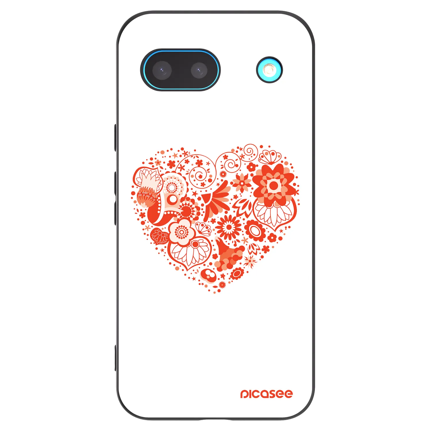 Picasee crna silikonska maskica za Google Pixel 8 - Big heart