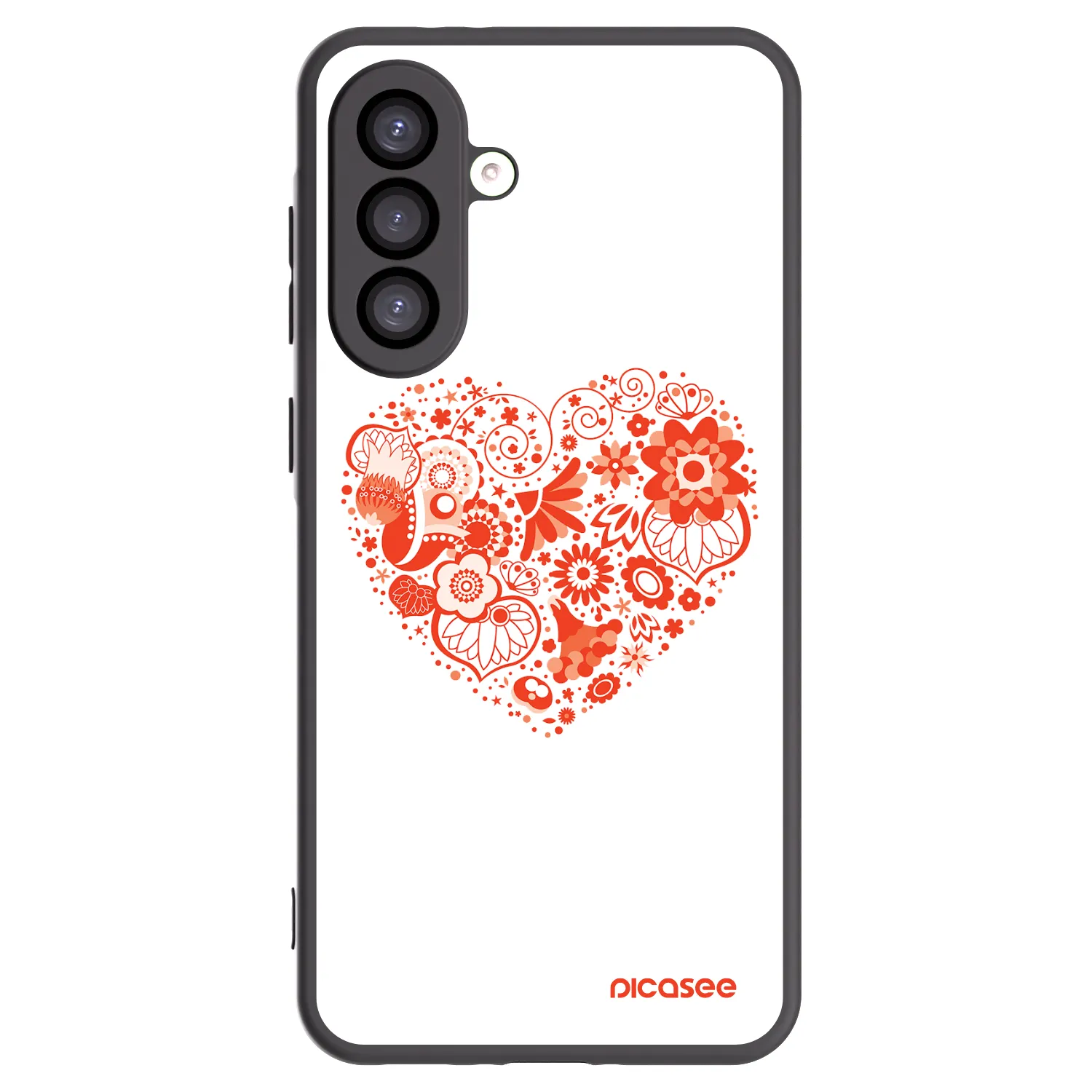 Picasee crna silikonska maskica za Samsung Galaxy A26 5G A266B - Big heart