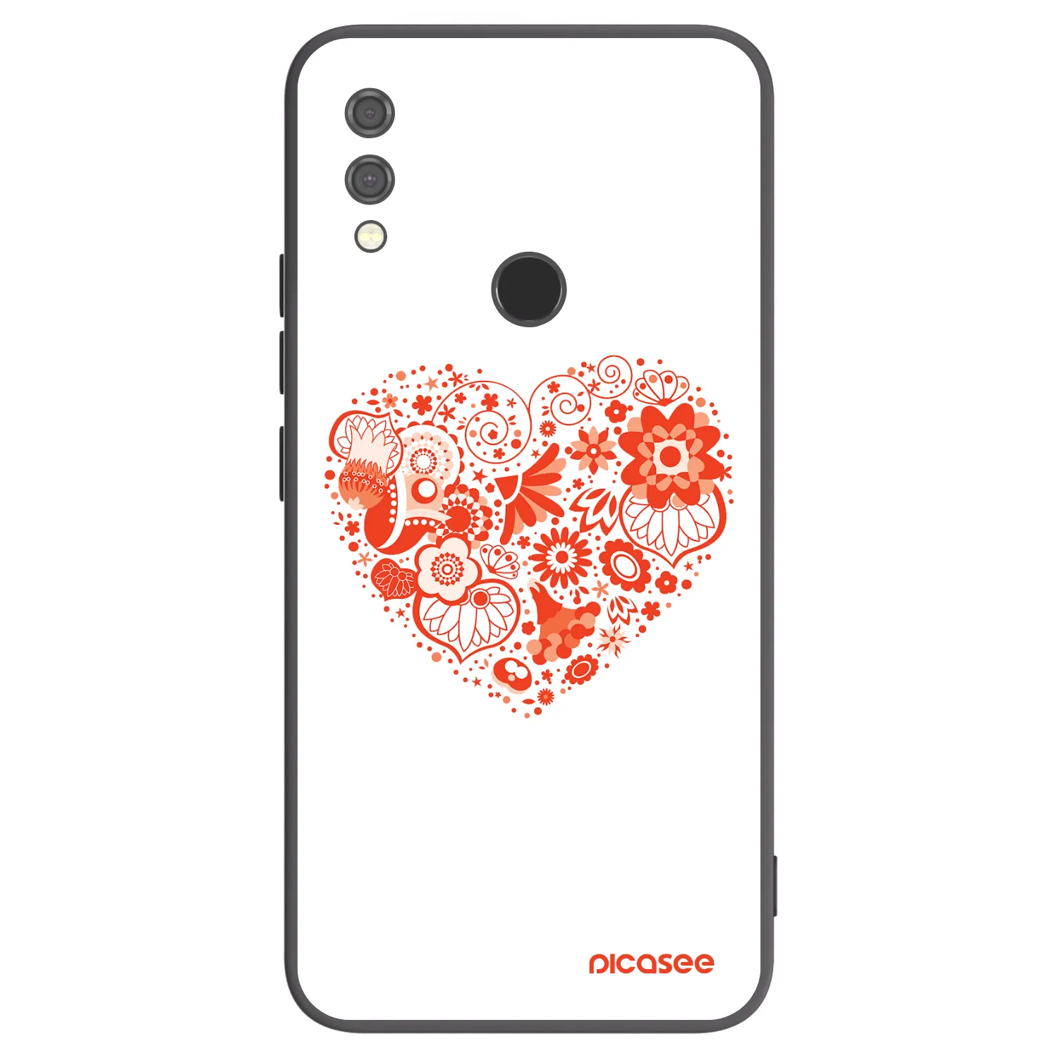 Picasee crna silikonska maskica za Xiaomi Redmi Note 7 - Big heart