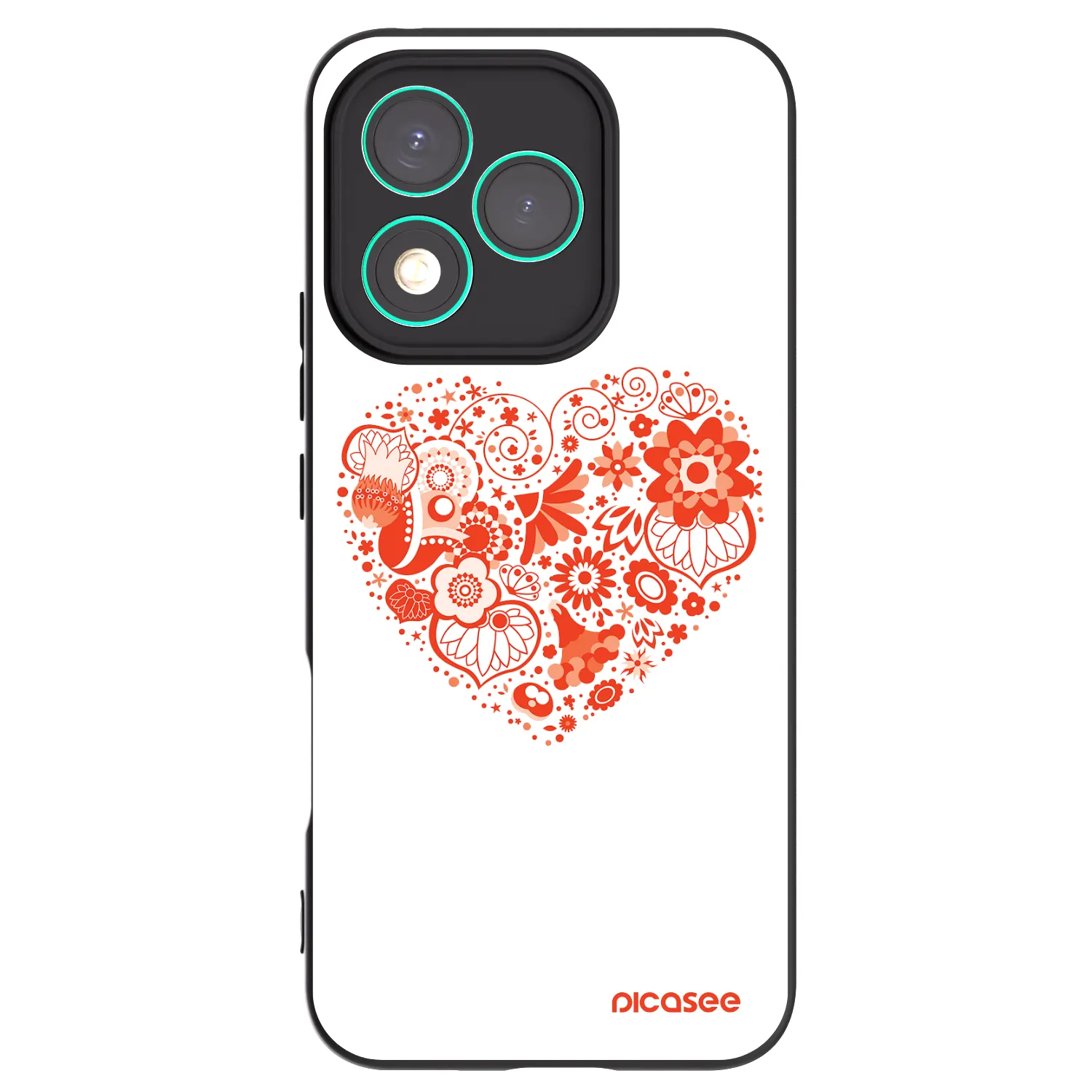 Picasee crna silikonska maskica za Honor 400 Lite 5G - Big heart