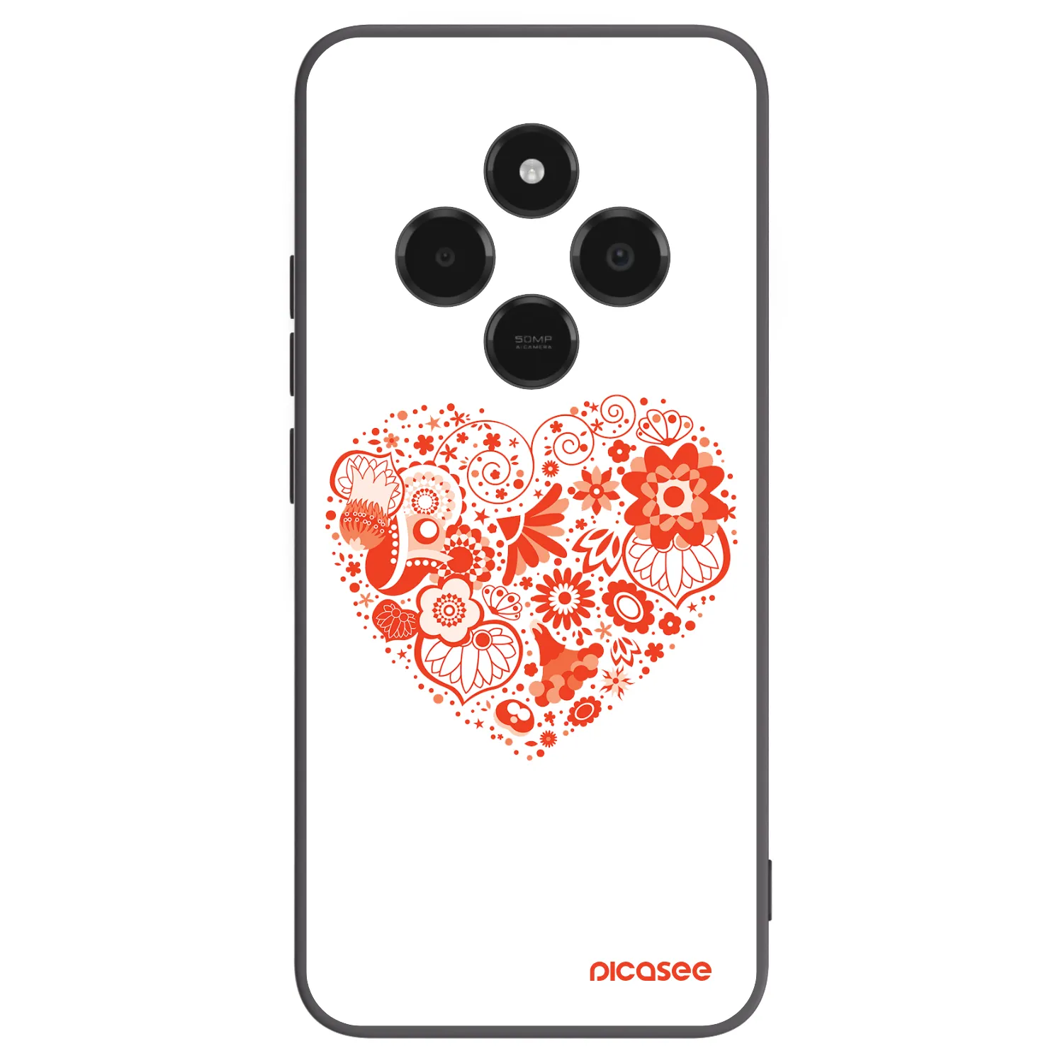 Picasee crna silikonska maskica za Xiaomi Poco C75 - Big heart