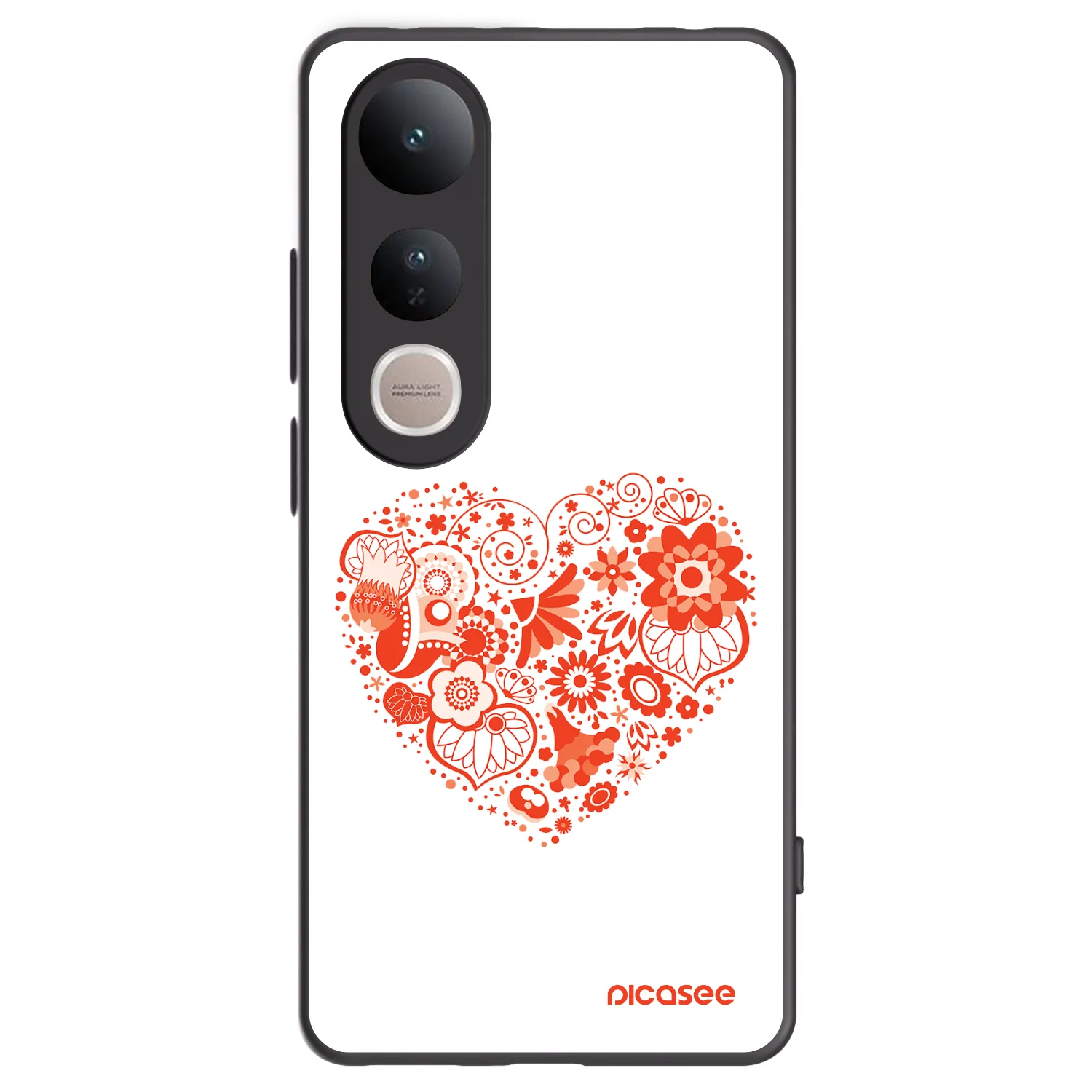 Picasee crna silikonska maskica za Vivo V50 Lite 5G - Big heart
