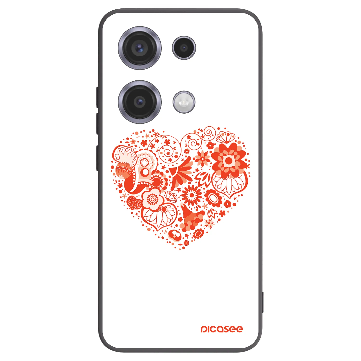Picasee crna silikonska maskica za Xiaomi Redmi Note 14S - Big heart