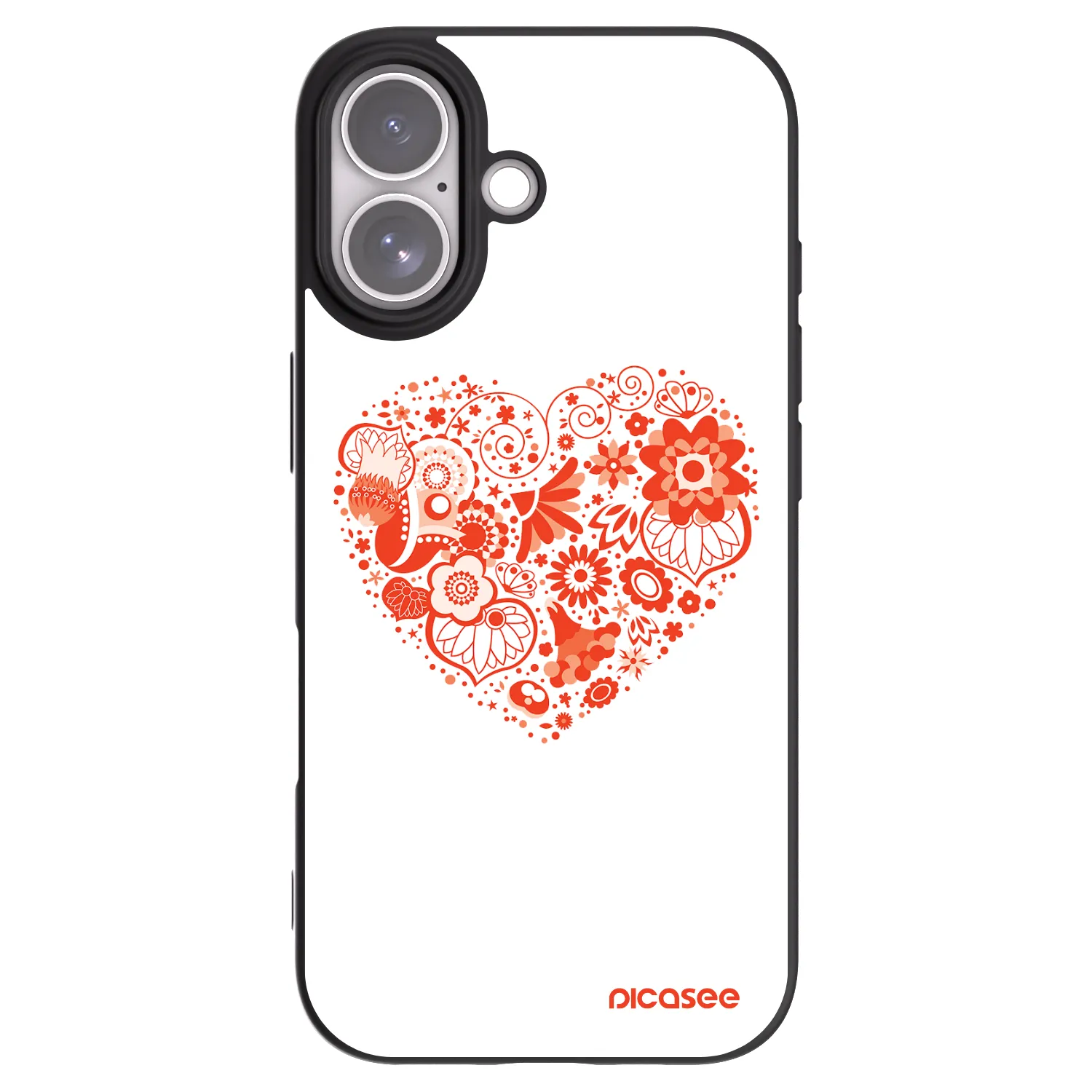 Picasee crna silikonska maskica za Apple iPhone 17 - Big heart