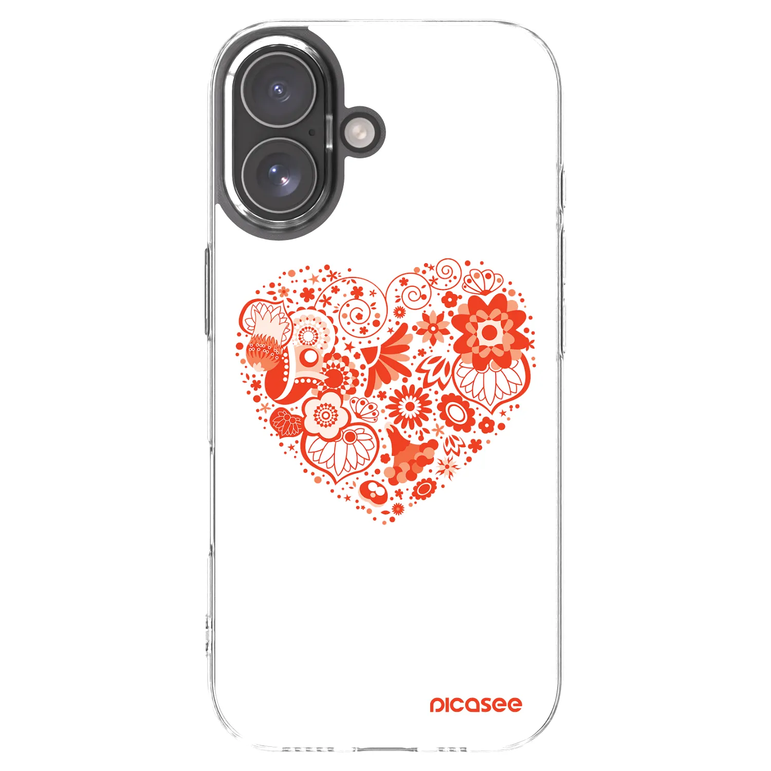 Picasee silikonska prozirna maskica za Apple iPhone 17 - Big heart