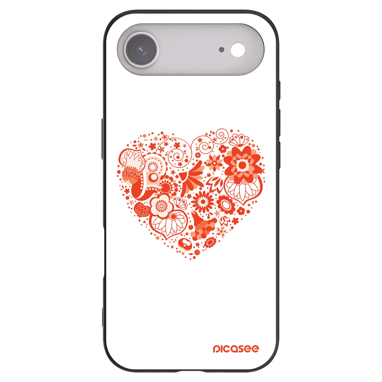 Picasee crna silikonska maskica za Apple iPhone Air - Big heart