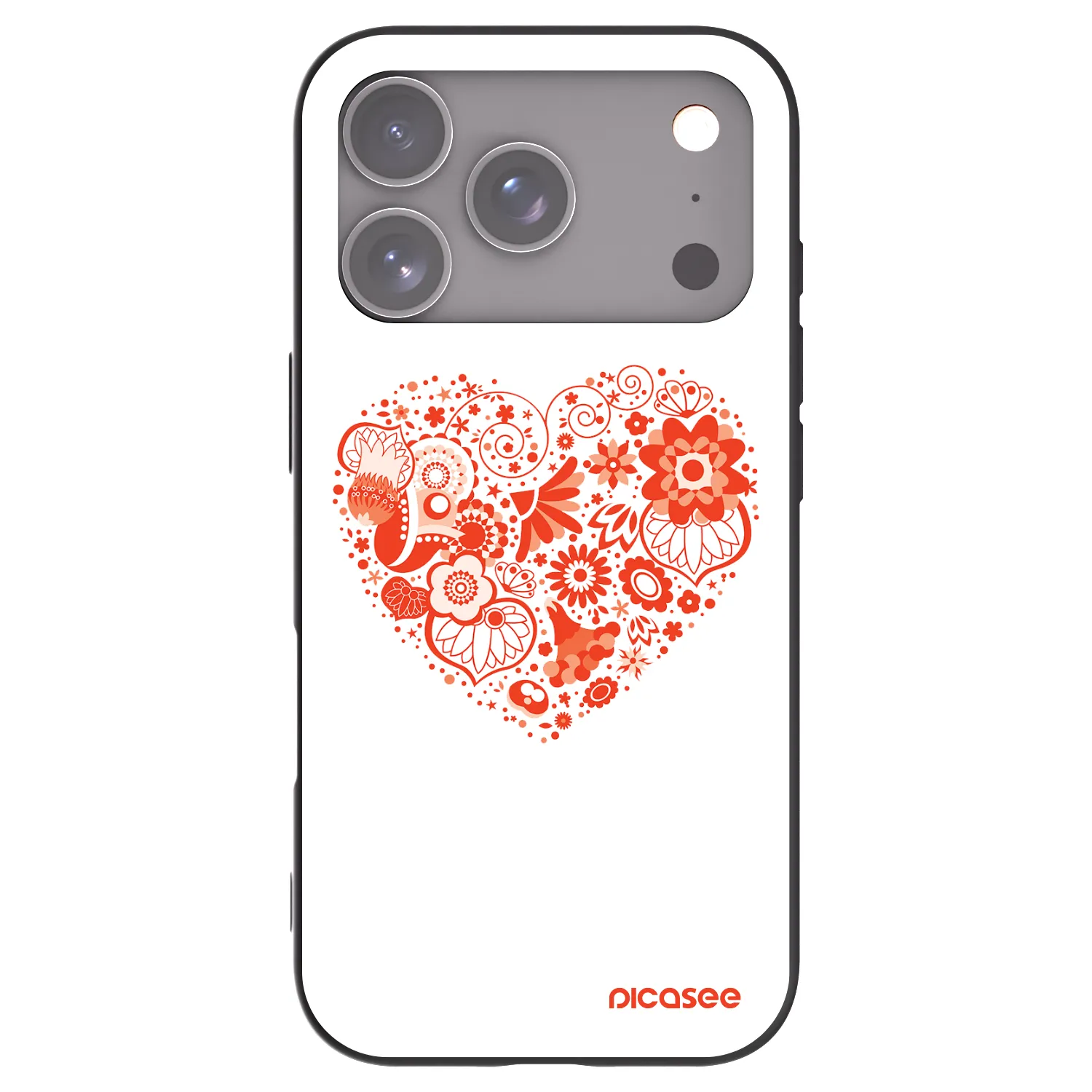 Picasee crna silikonska maskica za Apple iPhone 17 Pro - Big heart