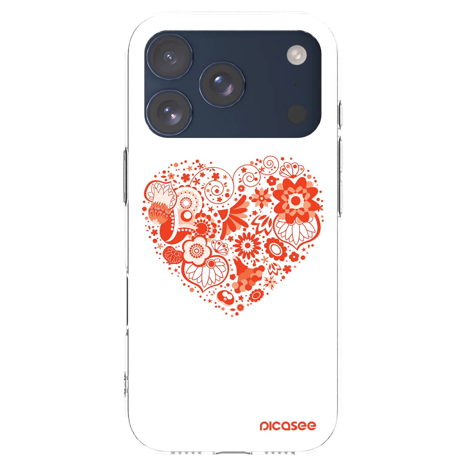 Picasee silikonska prozirna maskica za Apple iPhone 17 Pro - Big heart