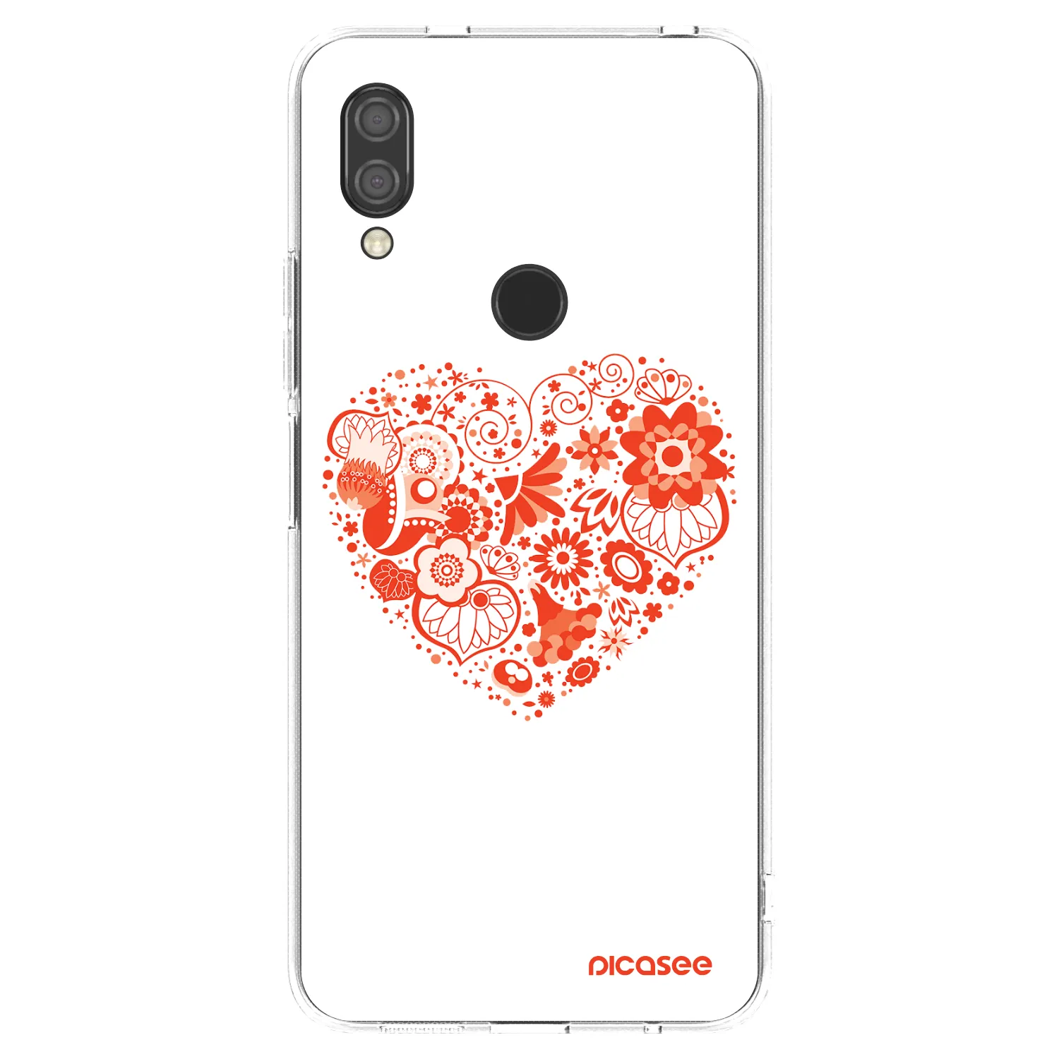 Picasee silikonska prozirna maskica za Xiaomi Redmi 7 - Big heart