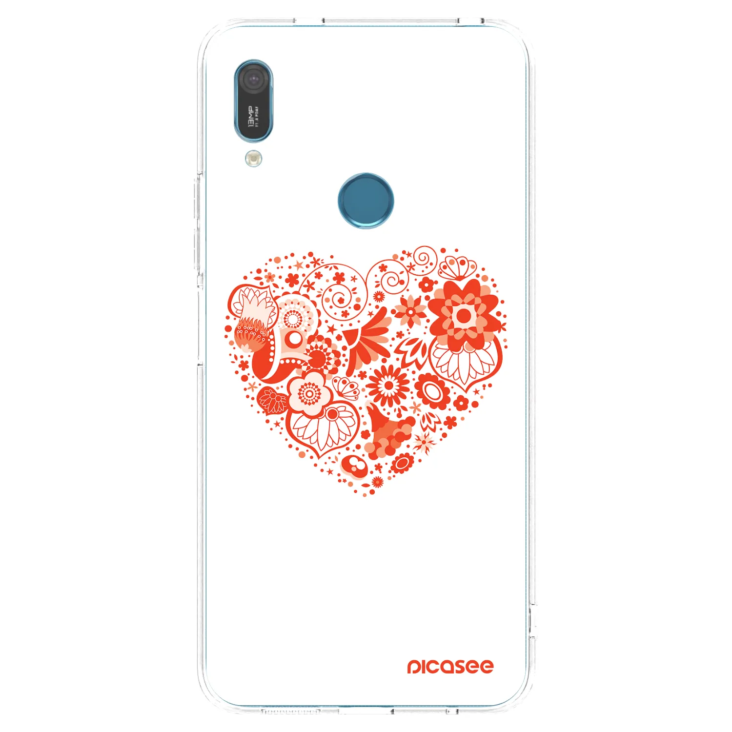 Picasee silikonska prozirna maskica za Huawei Y6 2019 - Big heart