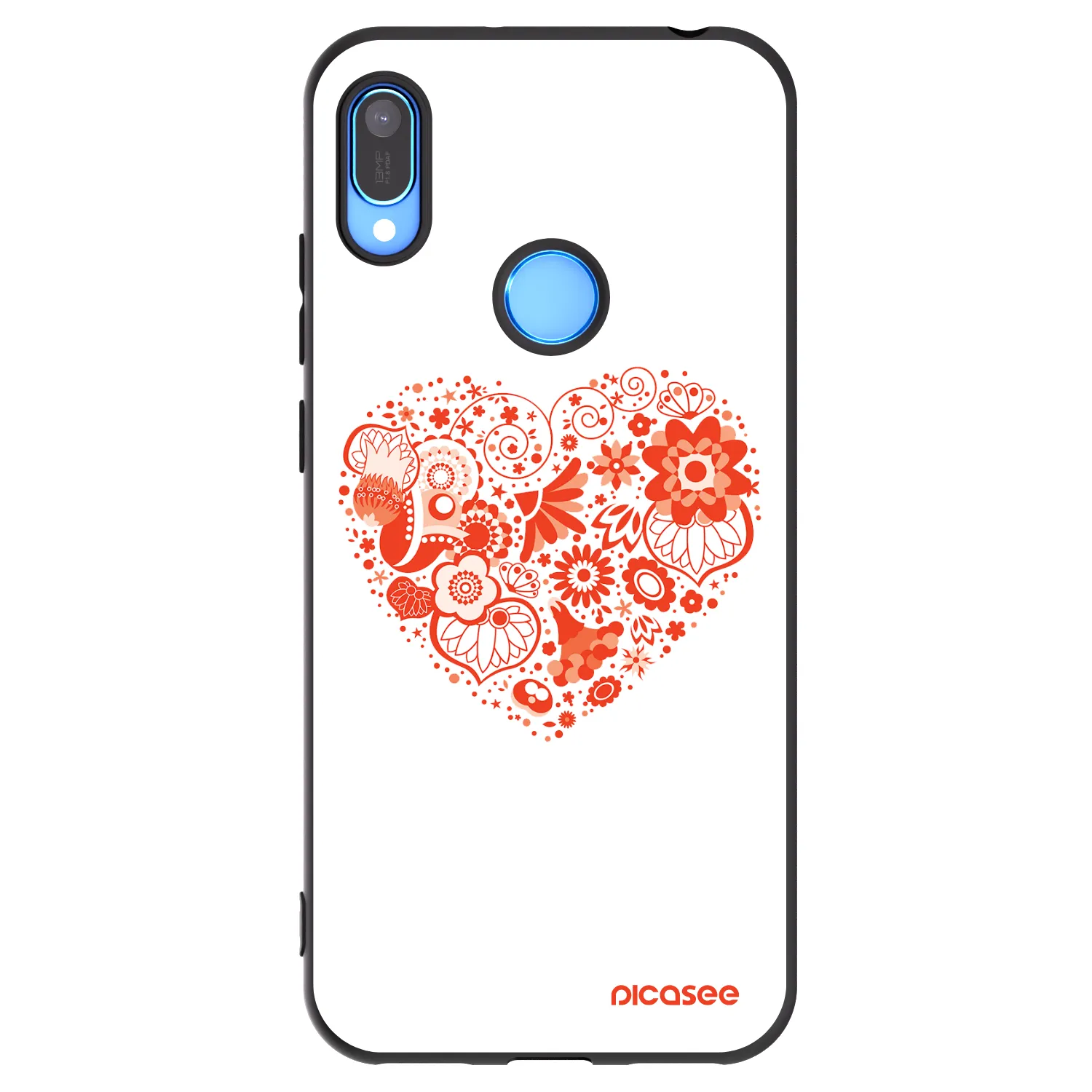 Picasee crna silikonska maskica za Huawei Y6 2019 - Big heart