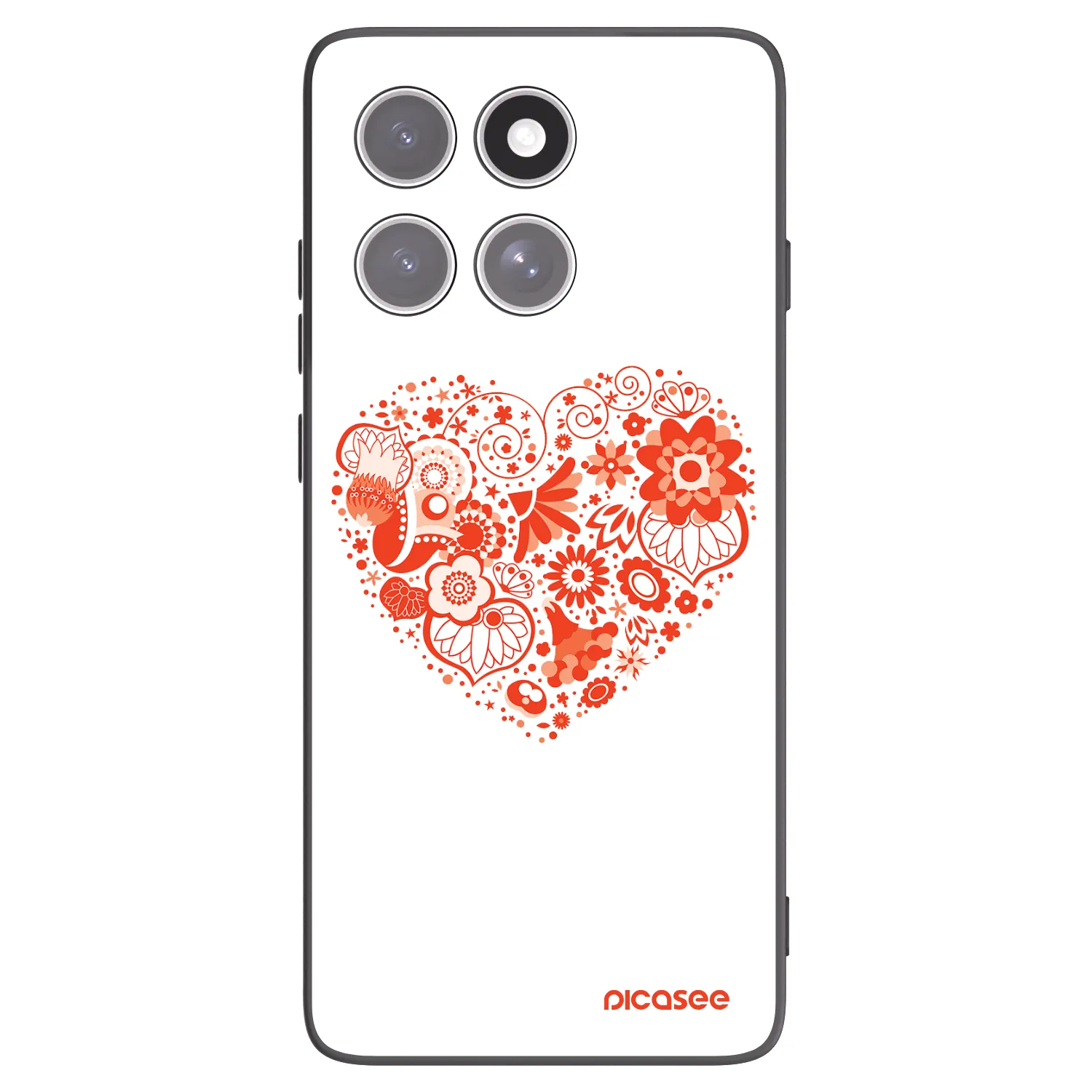 Picasee crna silikonska maskica za Motorola Edge 60 Pro - Big heart