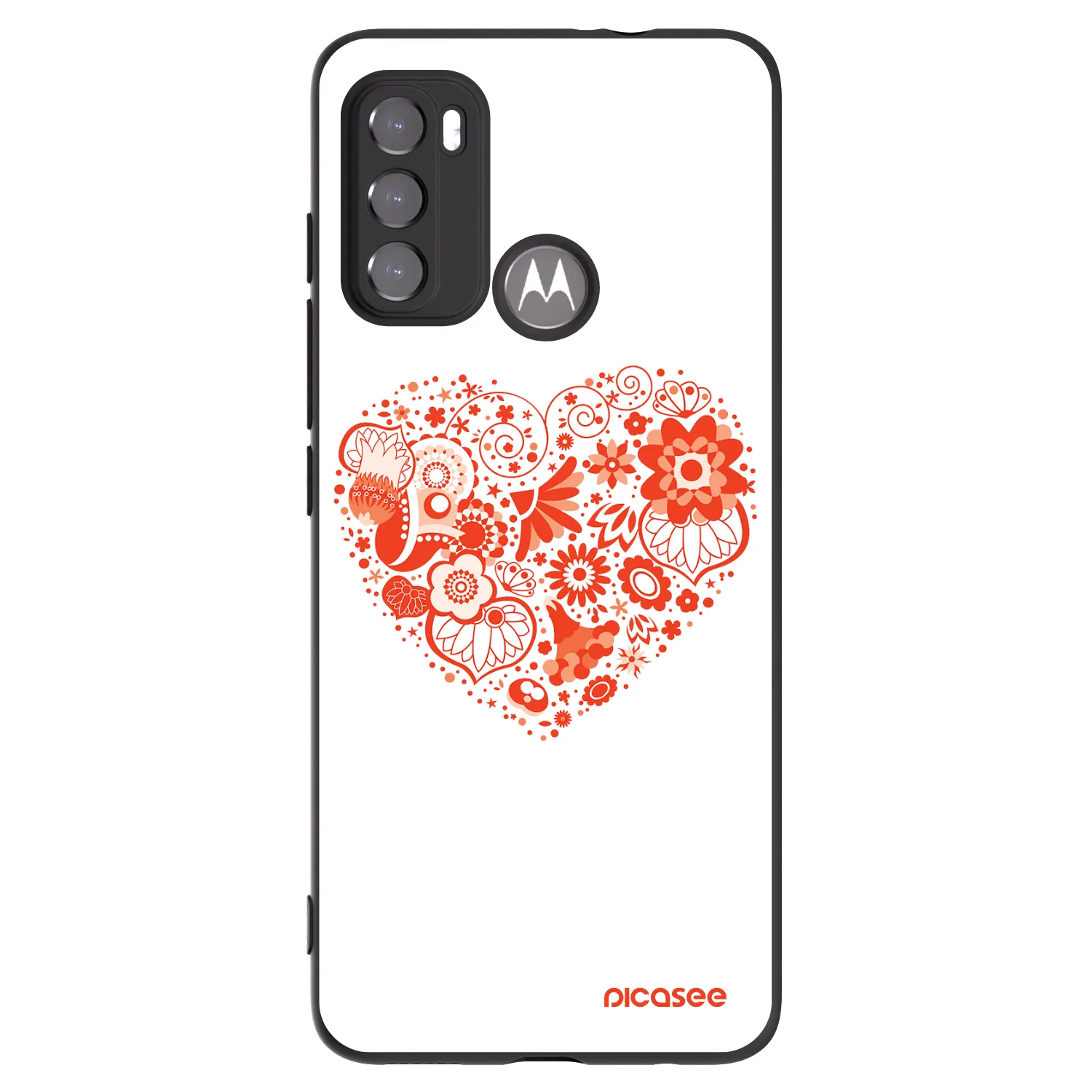 Picasee crna silikonska maskica za Motorola Edge 60 5G - Big heart