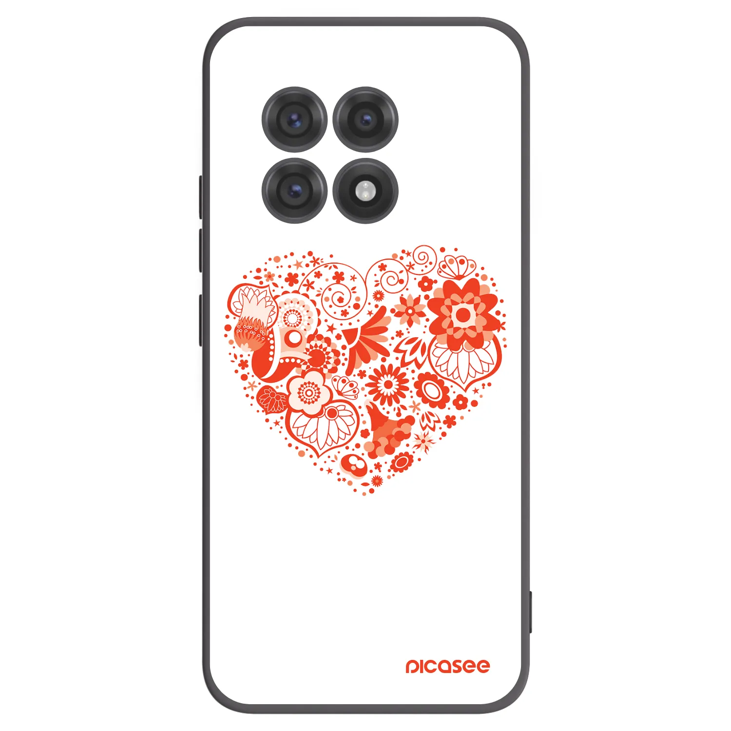 Picasee crna silikonska maskica za OnePlus 13R 5G - Big heart