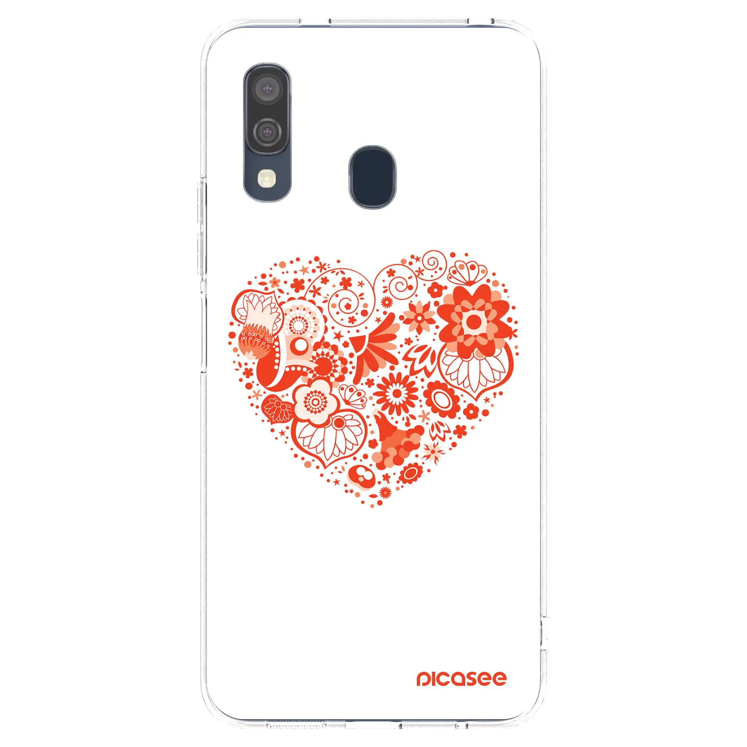 Picasee silikonska prozirna maskica za Samsung Galaxy A40 A405F - Big heart