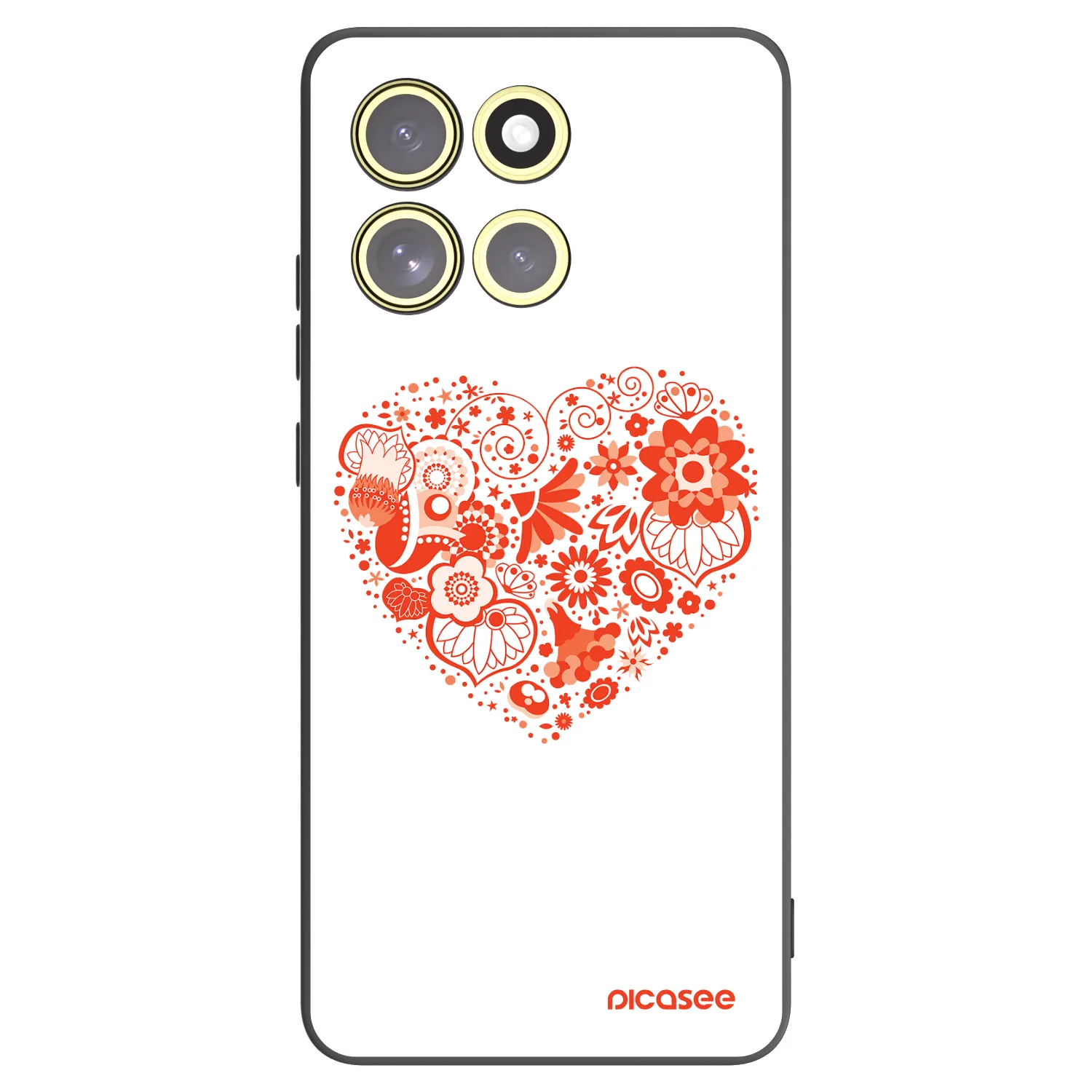 Picasee crna silikonska maskica za Motorola Moto G86 5G - Big heart
