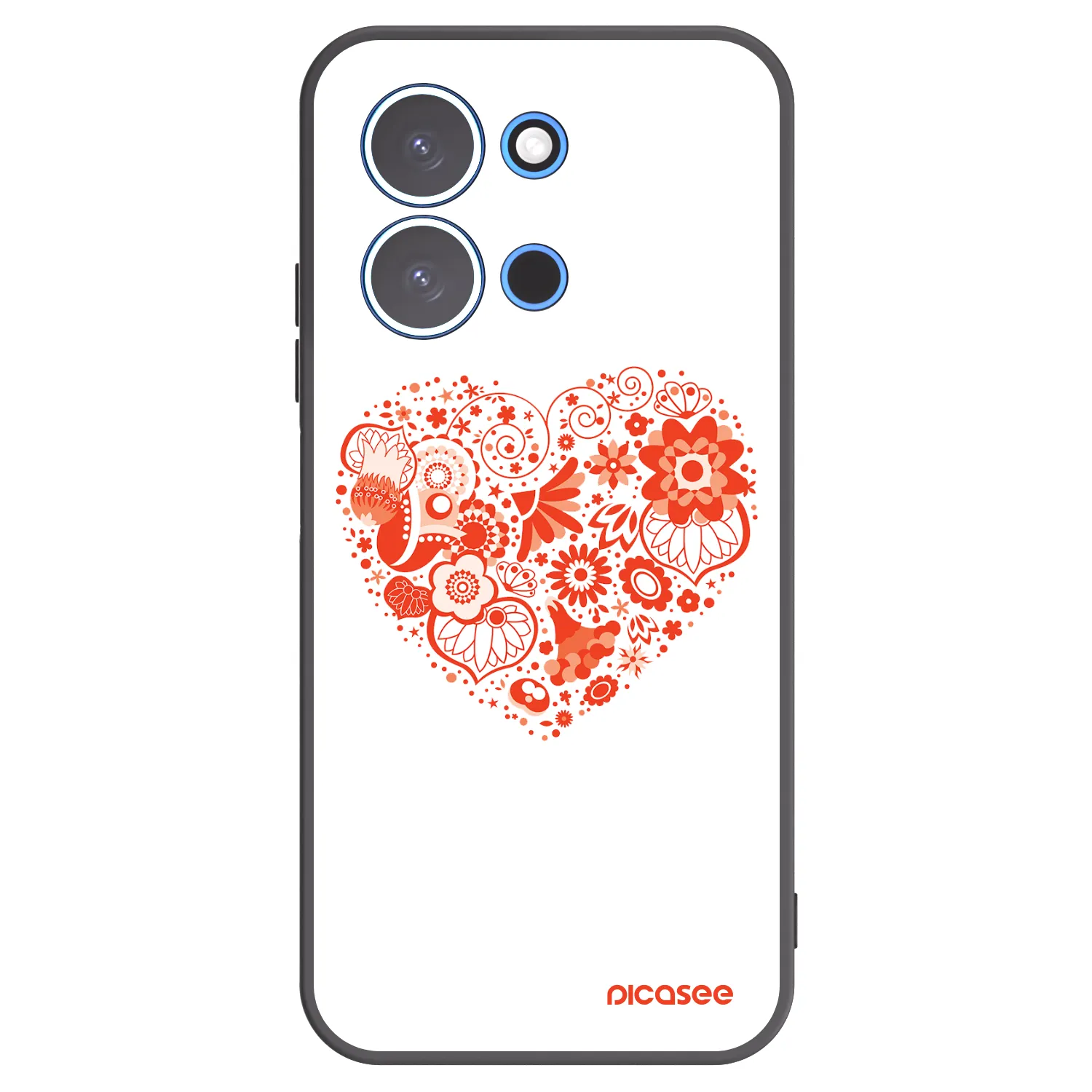 Picasee crna silikonska maskica za Xiaomi Redmi 15C 4G - Big heart