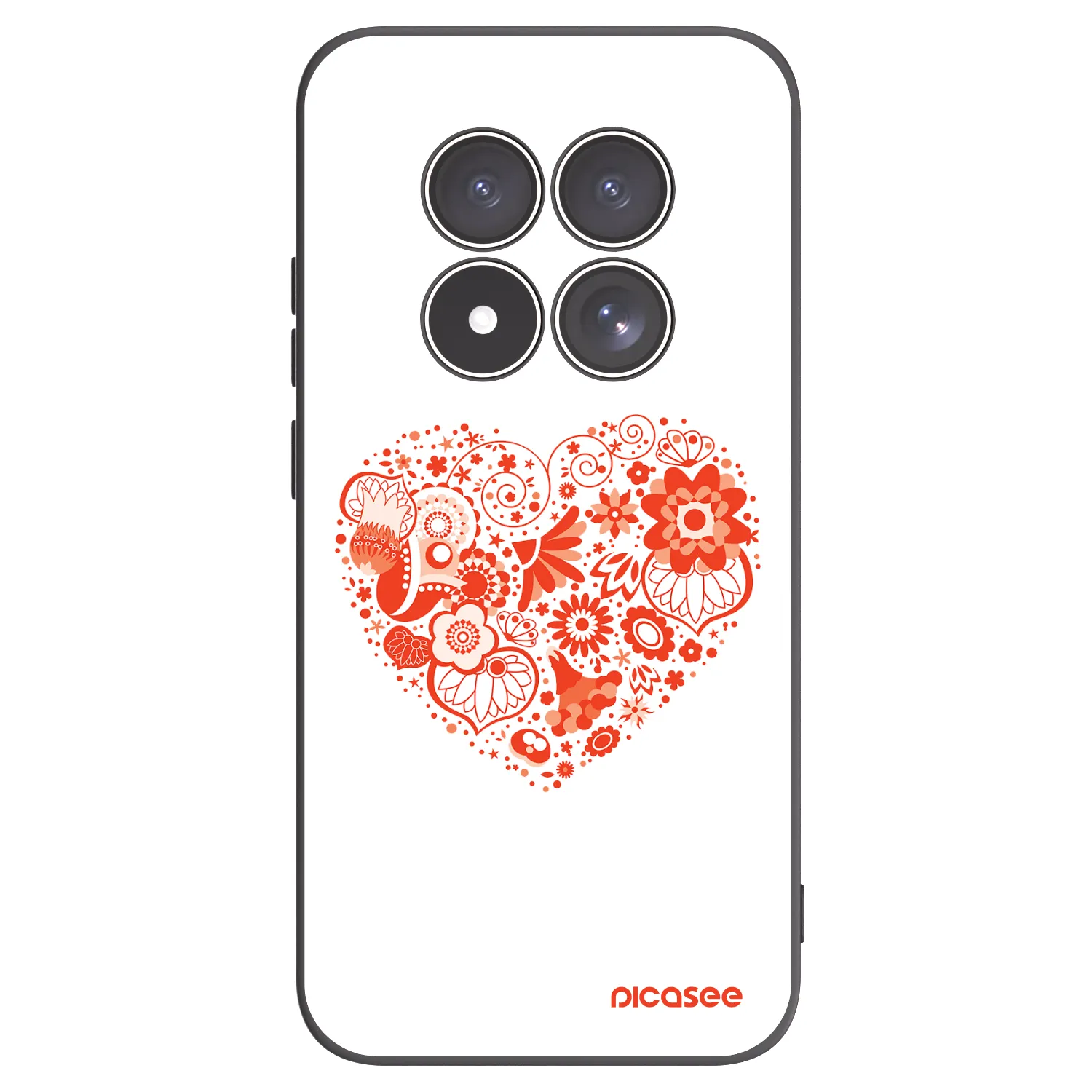 Picasee crna silikonska maskica za Xiaomi Redmi Note 15 Pro 4G - Big heart