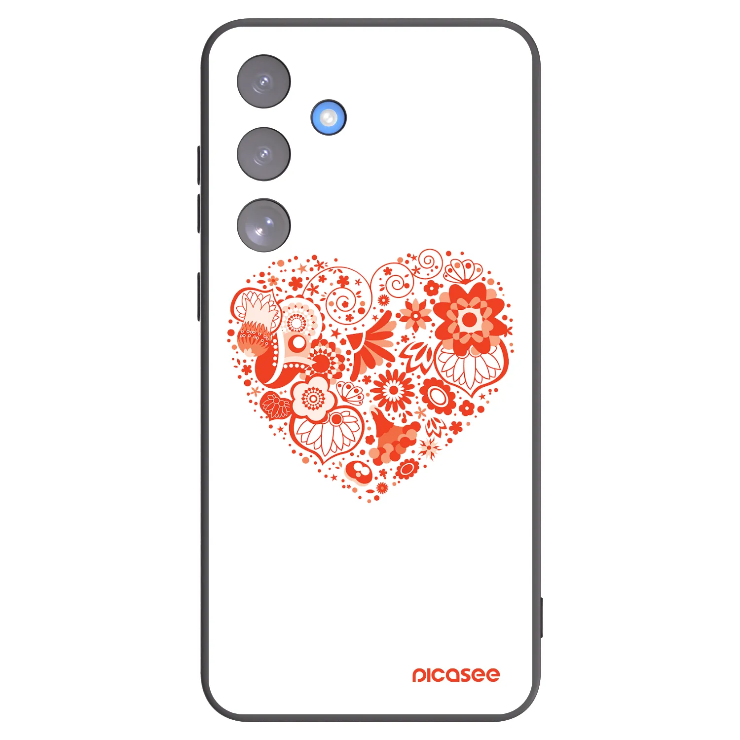 Picasee crna silikonska maskica za Samsung Galaxy S25 FE 5G - Big heart