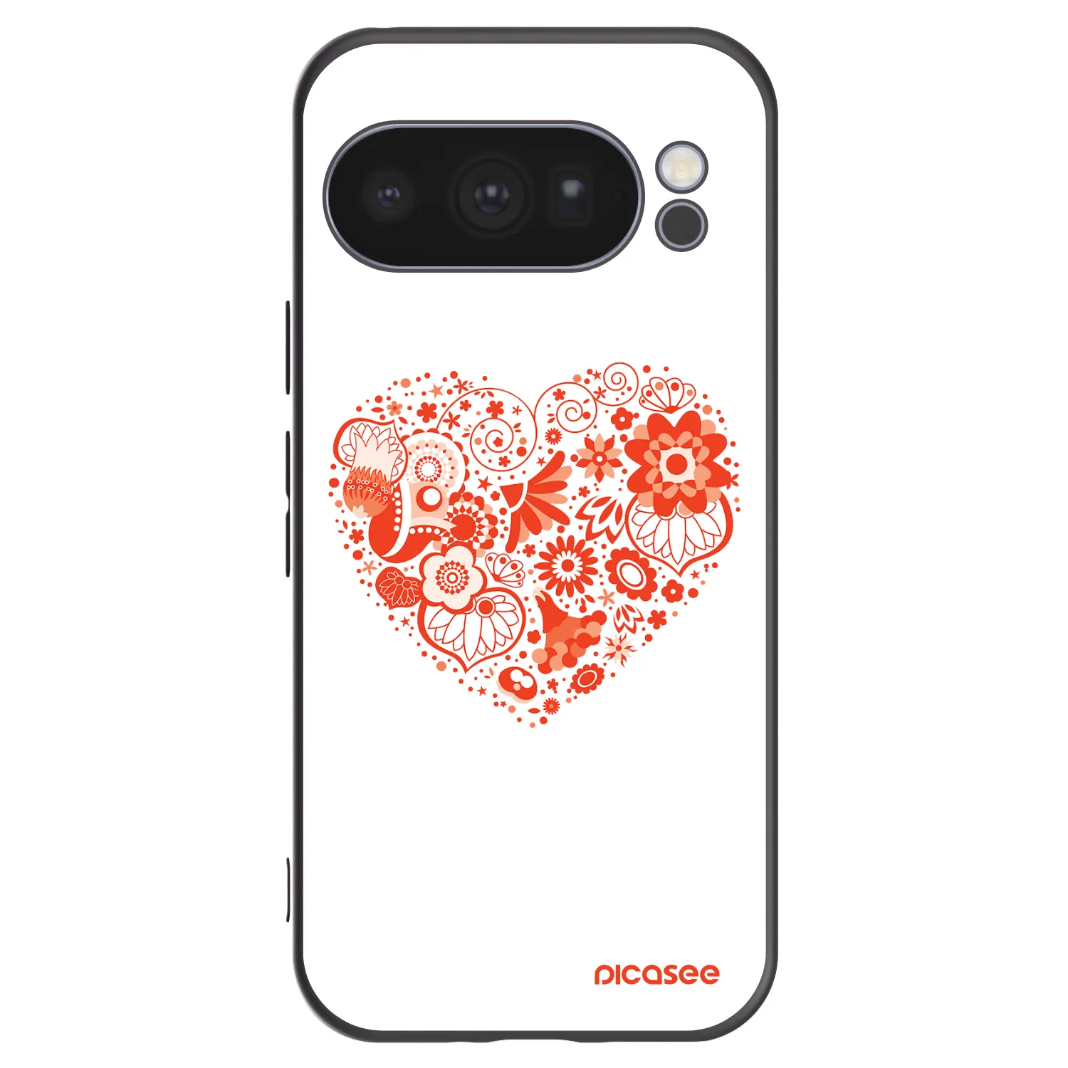 Picasee crna silikonska maskica za Google Pixel 10 Pro - Big heart