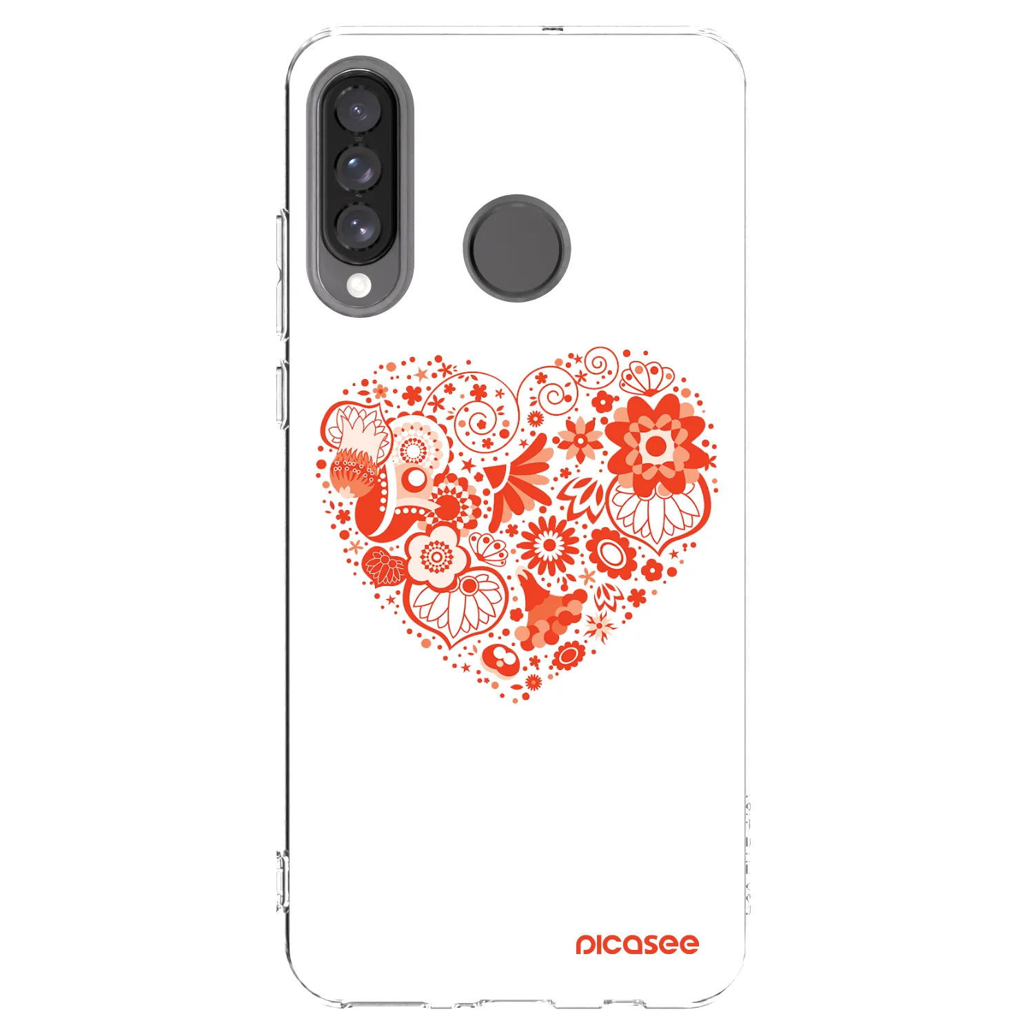 Picasee silikonska prozirna maskica za Huawei P30 Lite - Big heart