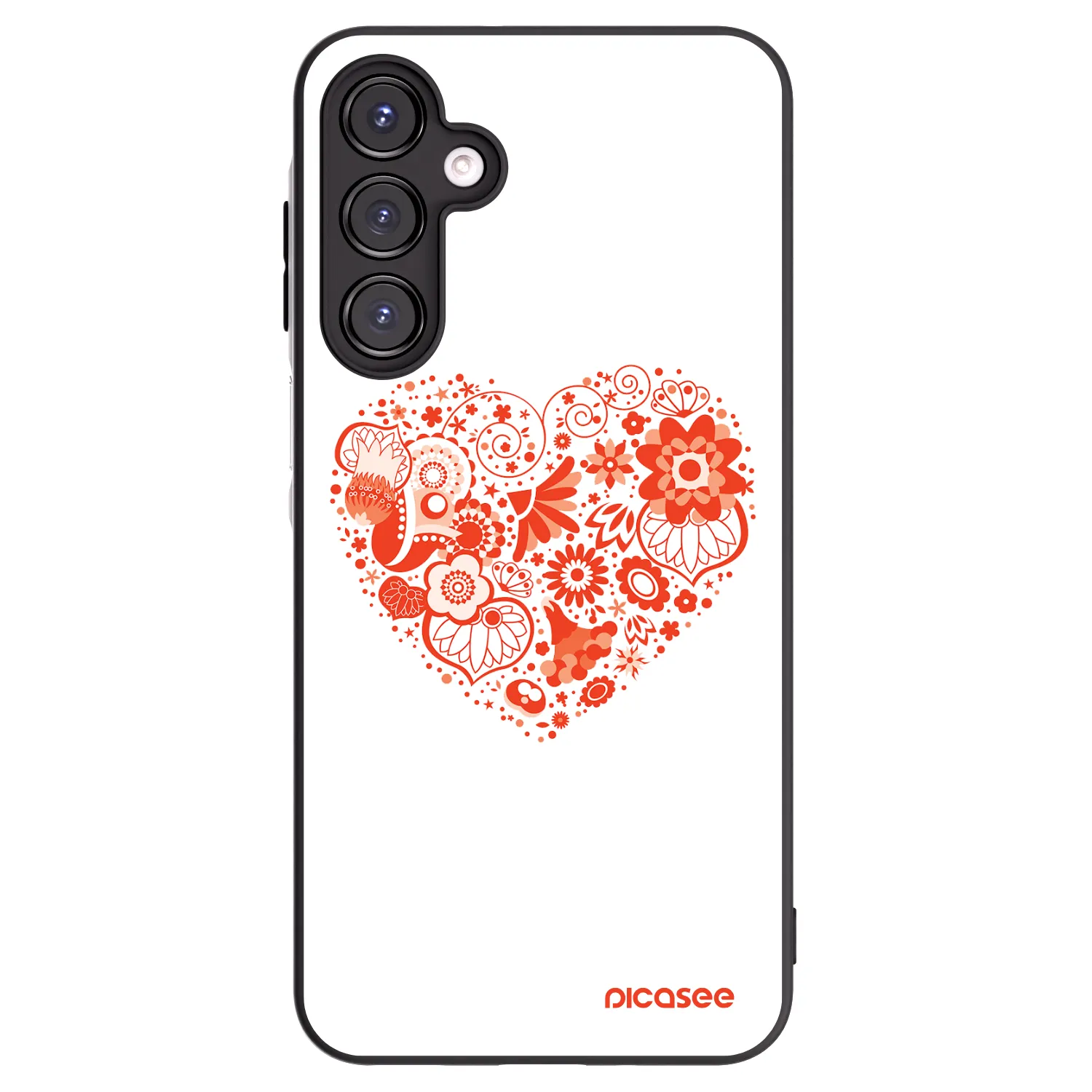 Picasee crna silikonska maskica za Samsung Galaxy A16 4G - Big heart