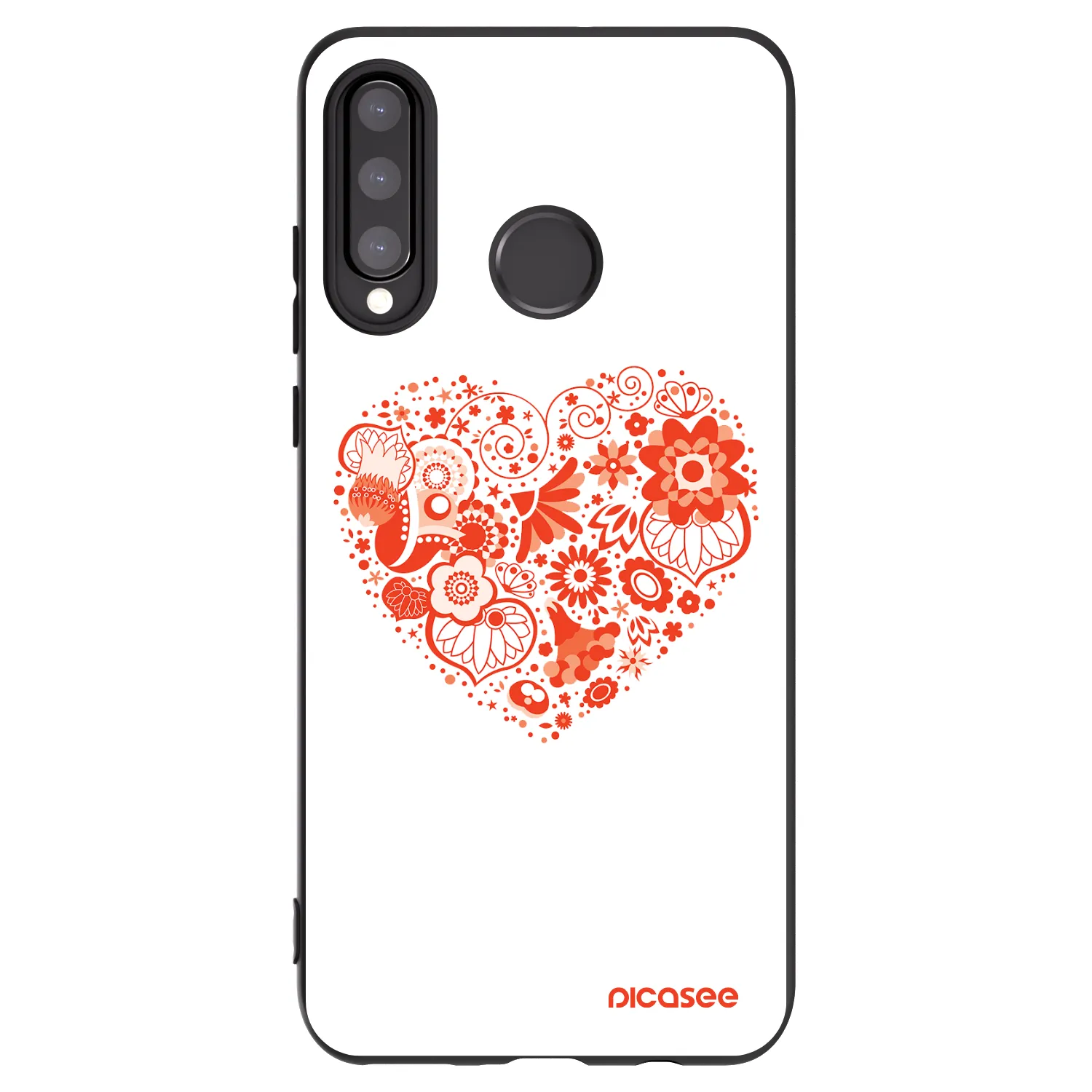 Picasee crna silikonska maskica za Huawei P30 Lite - Big heart