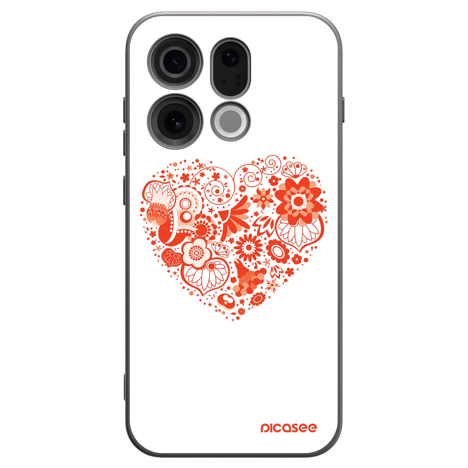 Picasee crna silikonska maskica za OPPO Find X9 - Big heart