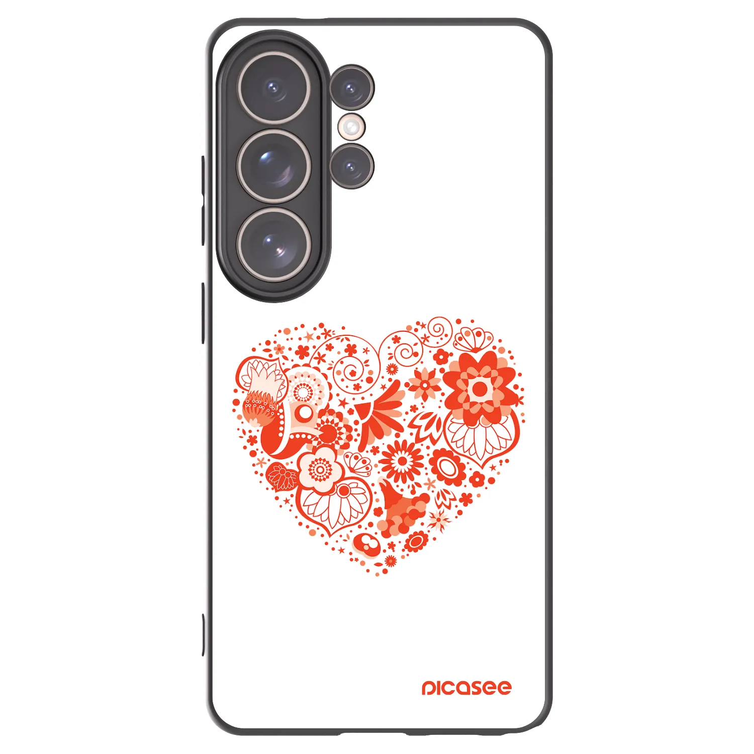 Picasee crna silikonska maskica za Samsung Galaxy S26 Ultra - Big heart