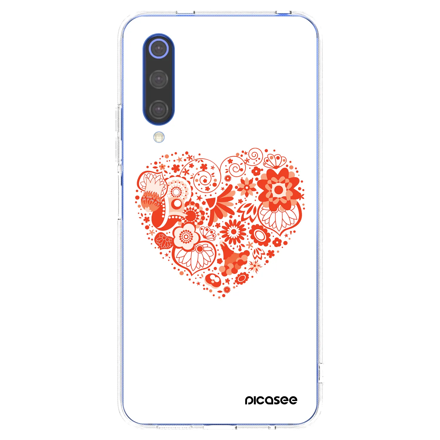 Picasee silikonska prozirna maskica za Xiaomi Mi 9 SE - Big heart