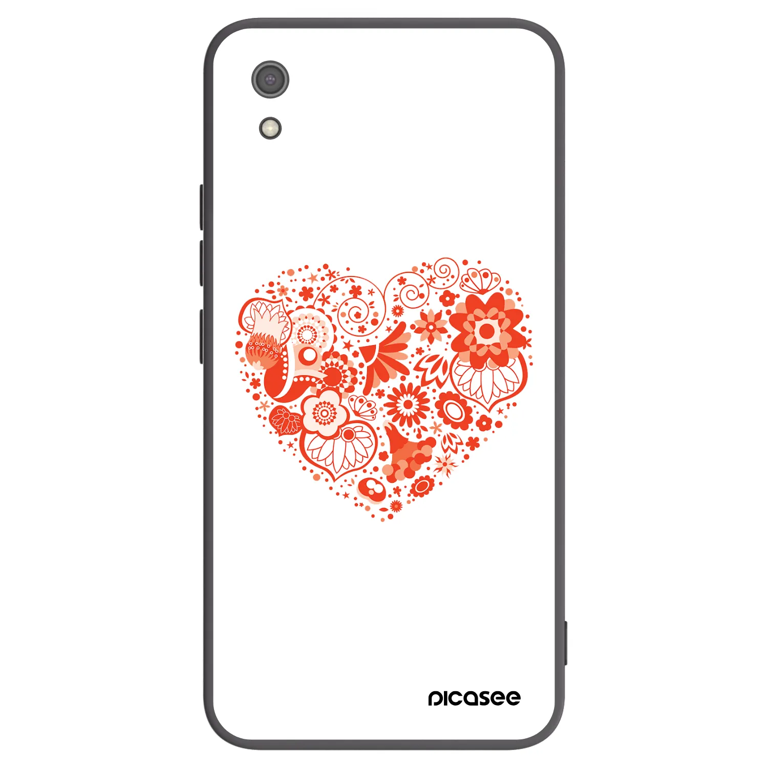 Picasee crna silikonska maskica za Xiaomi Redmi 7A - Big heart