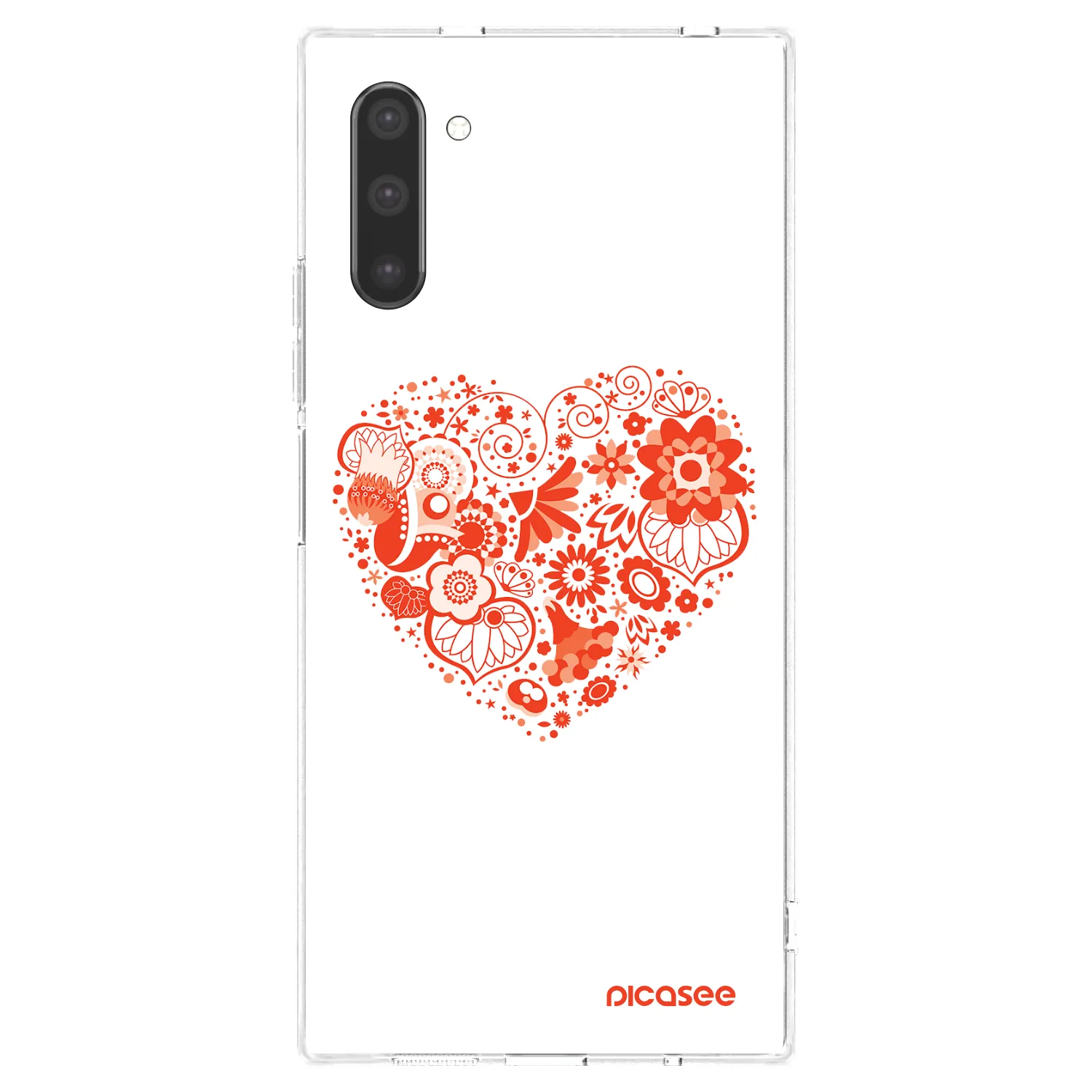 Picasee silikonska prozirna maskica za Samsung Galaxy Note 10 N970F - Big heart