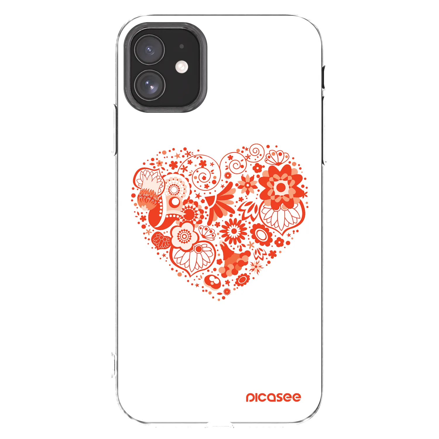 Picasee silikonska prozirna maskica za Apple iPhone 11 - Big heart