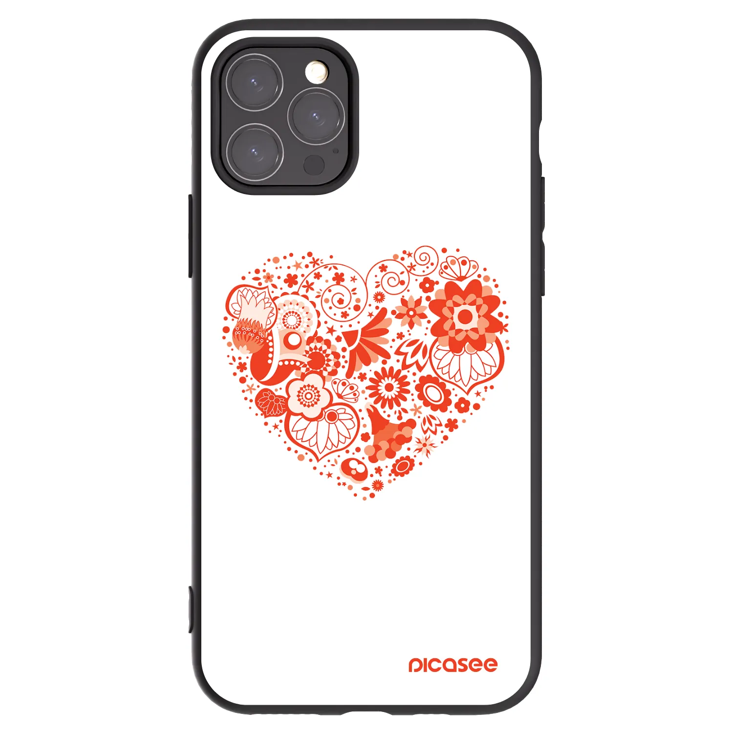 Picasee crna silikonska maskica za Apple iPhone 11 Pro - Big heart
