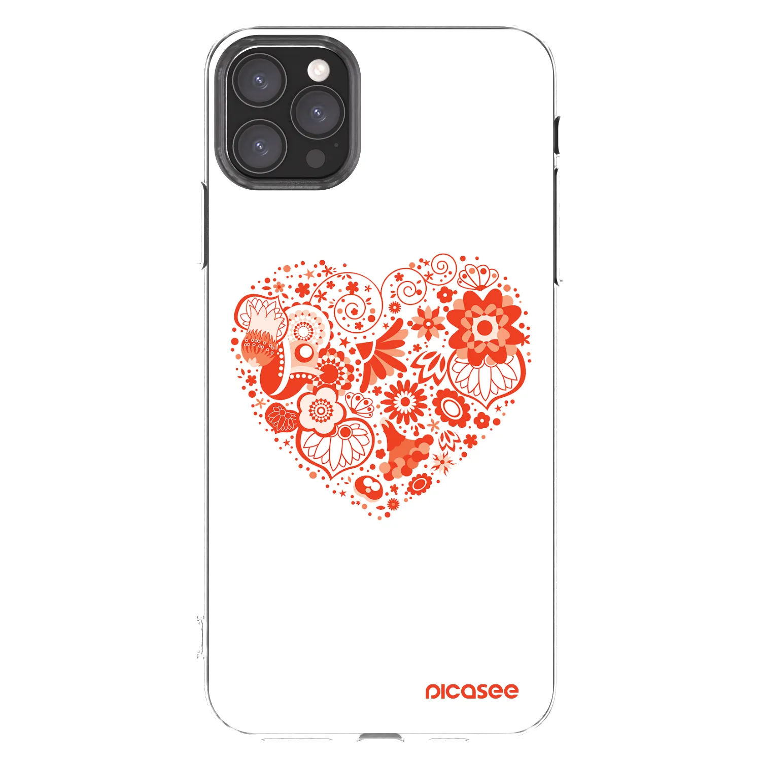 Picasee silikonska prozirna maskica za Apple iPhone 11 Pro Max - Big heart