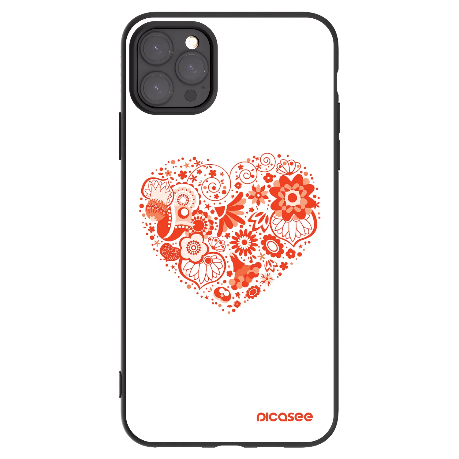 Picasee crna silikonska maskica za Apple iPhone 11 Pro Max - Big heart