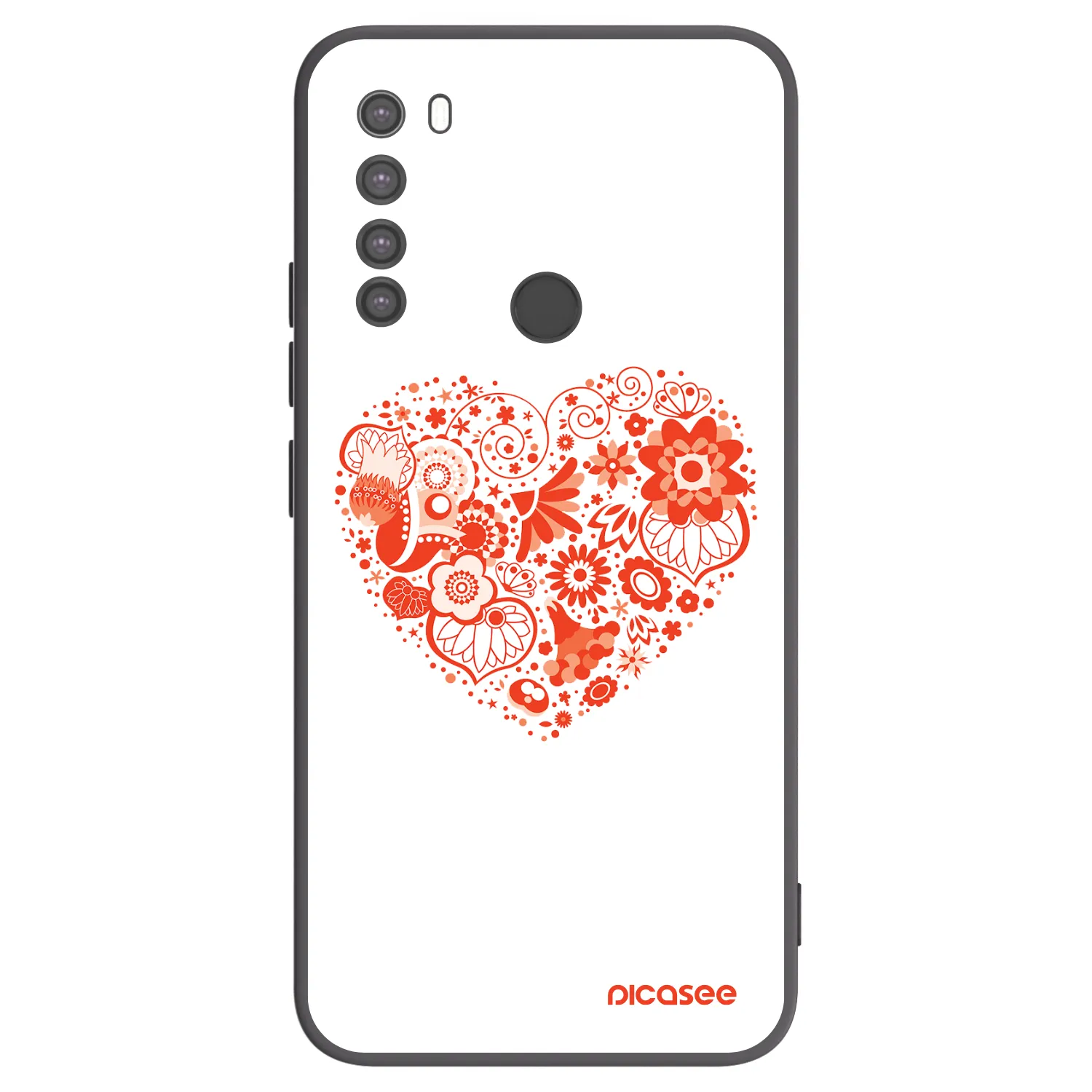 Picasee crna silikonska maskica za Xiaomi Redmi Note 8 - Big heart