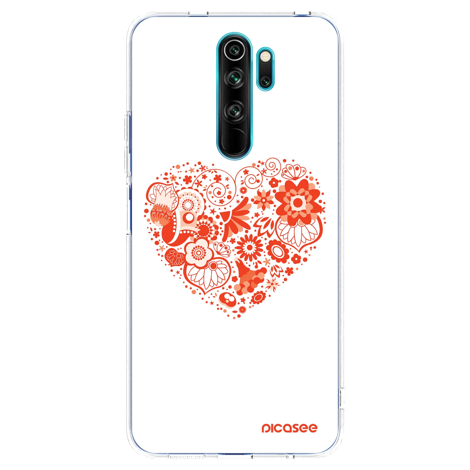 Picasee silikonska prozirna maskica za Xiaomi Redmi Note 8 Pro - Big heart