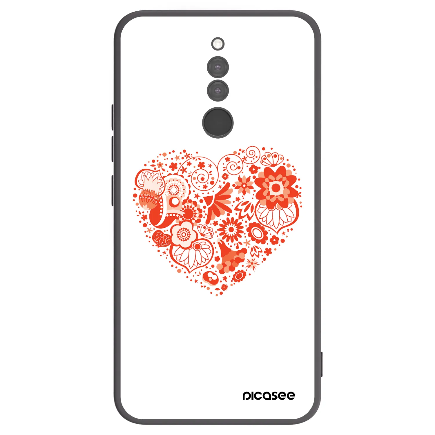 Picasee crna silikonska maskica za Xiaomi Redmi 8 - Big heart