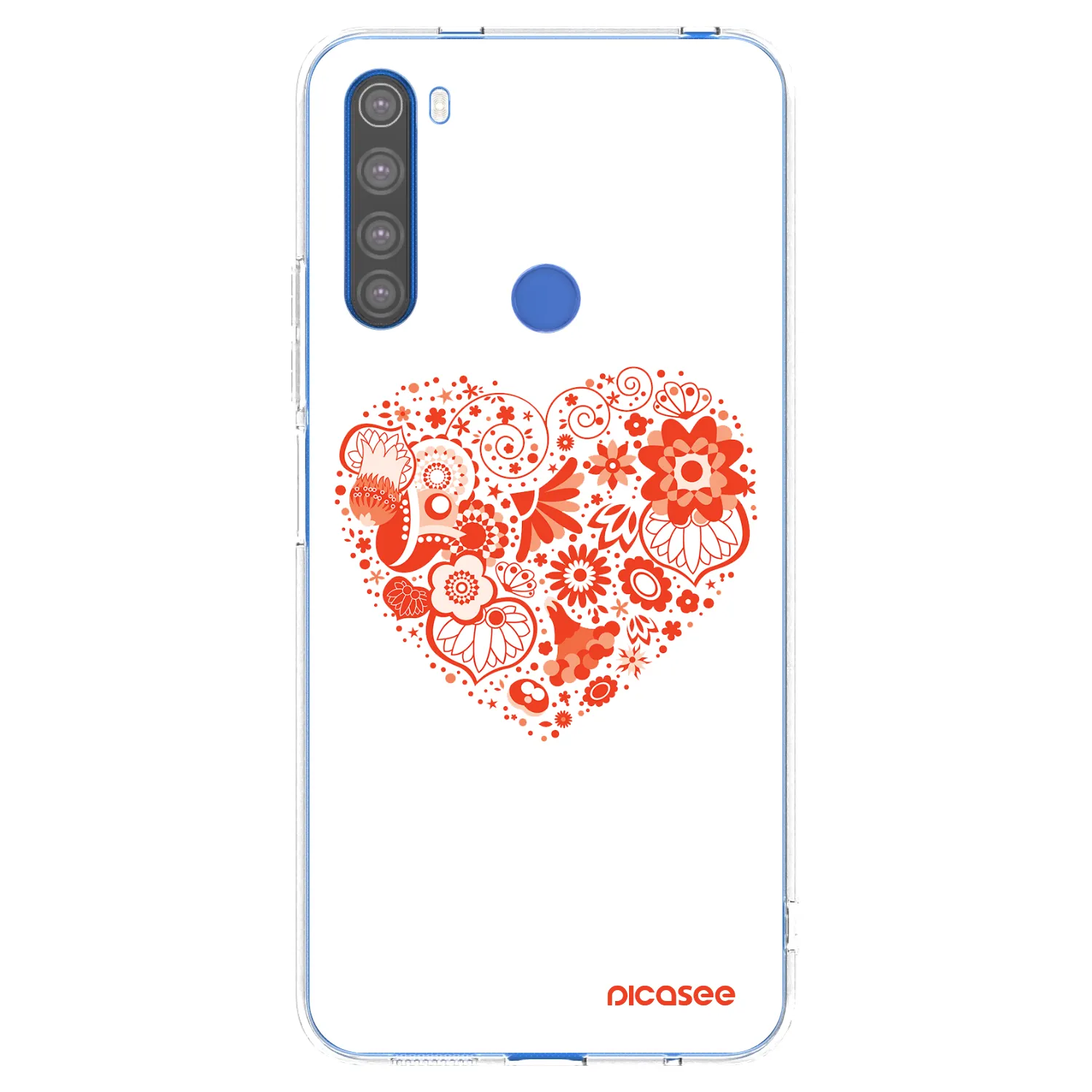 Picasee silikonska prozirna maskica za Xiaomi Redmi Note 8T - Big heart